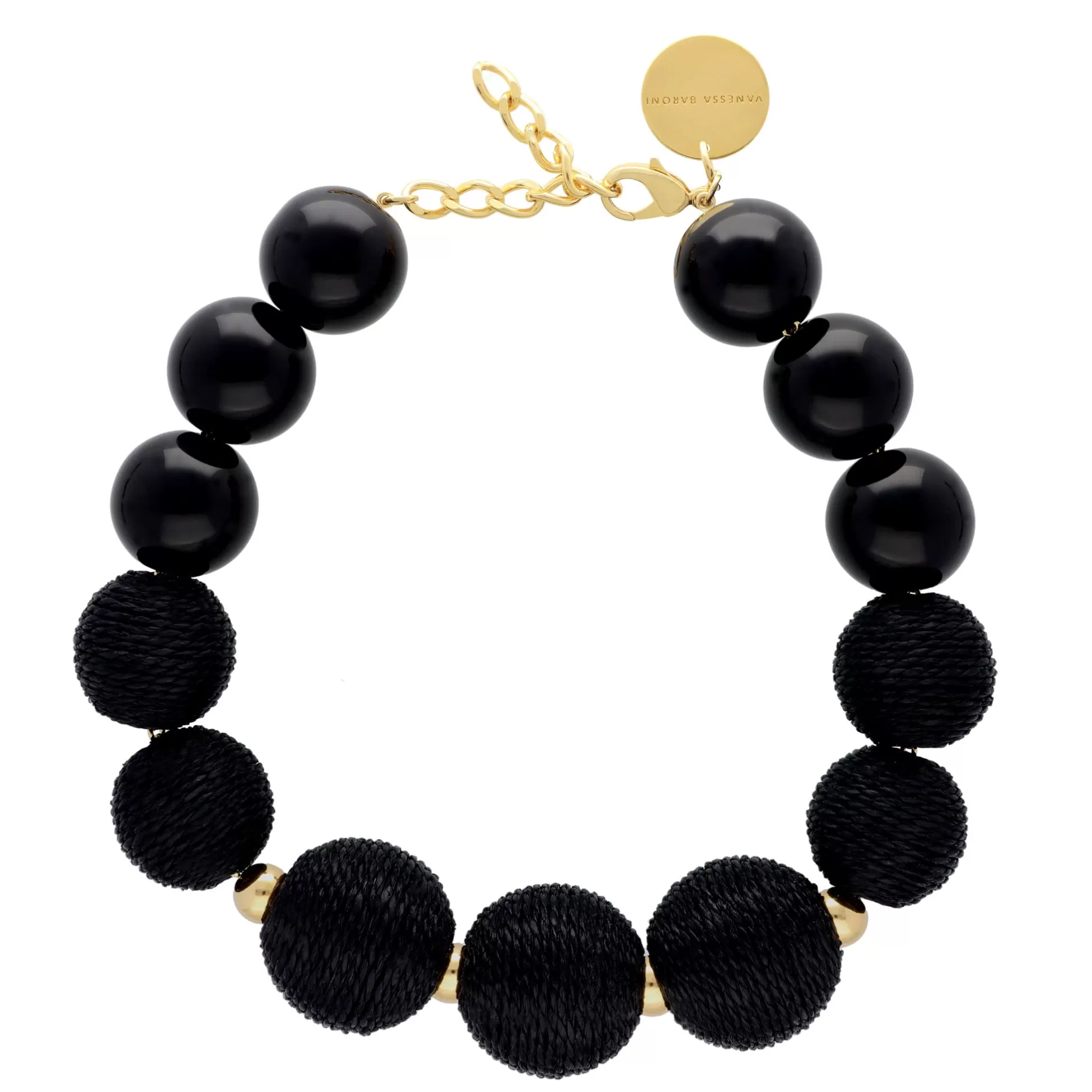 Vanessa Baroni Bast Necklace Black* Chaines