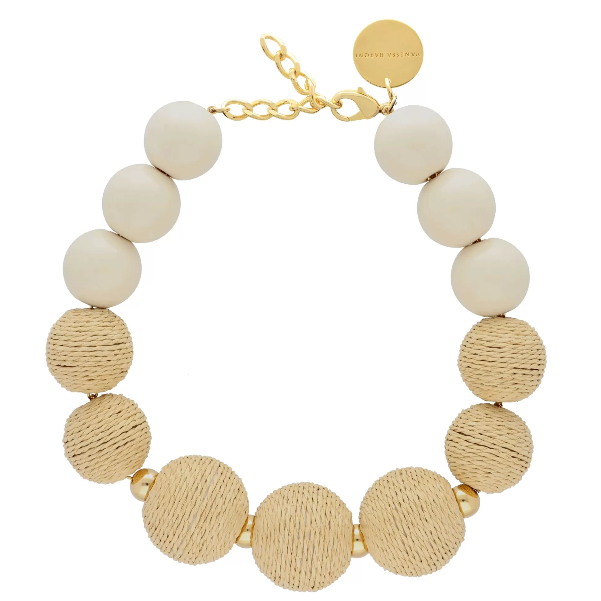 Vanessa Baroni Bast Necklace Cream* Chaines