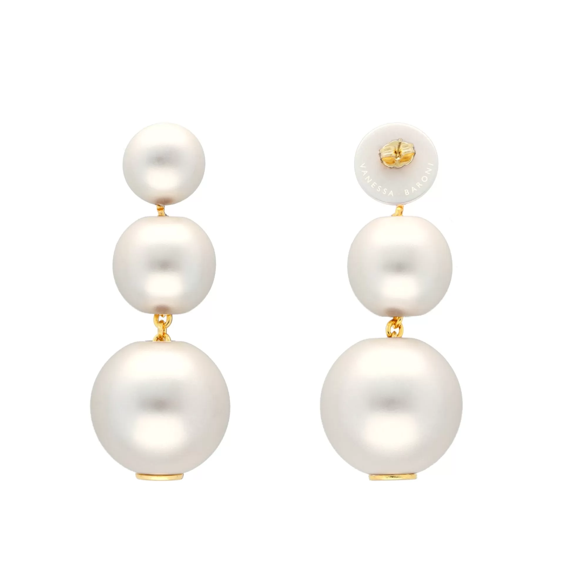 Vanessa Baroni Beads Earring Pearl* Boucles D Oreilles