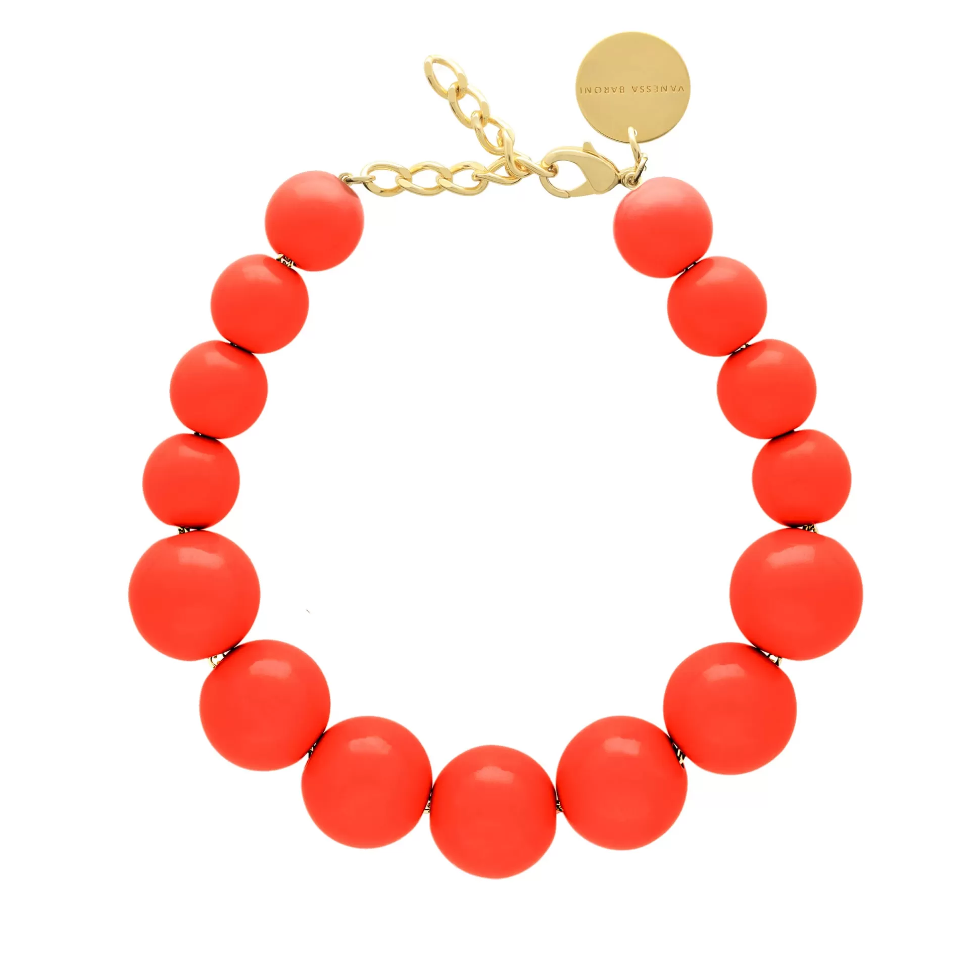 Vanessa Baroni Beads Necklace Coral* Chaines