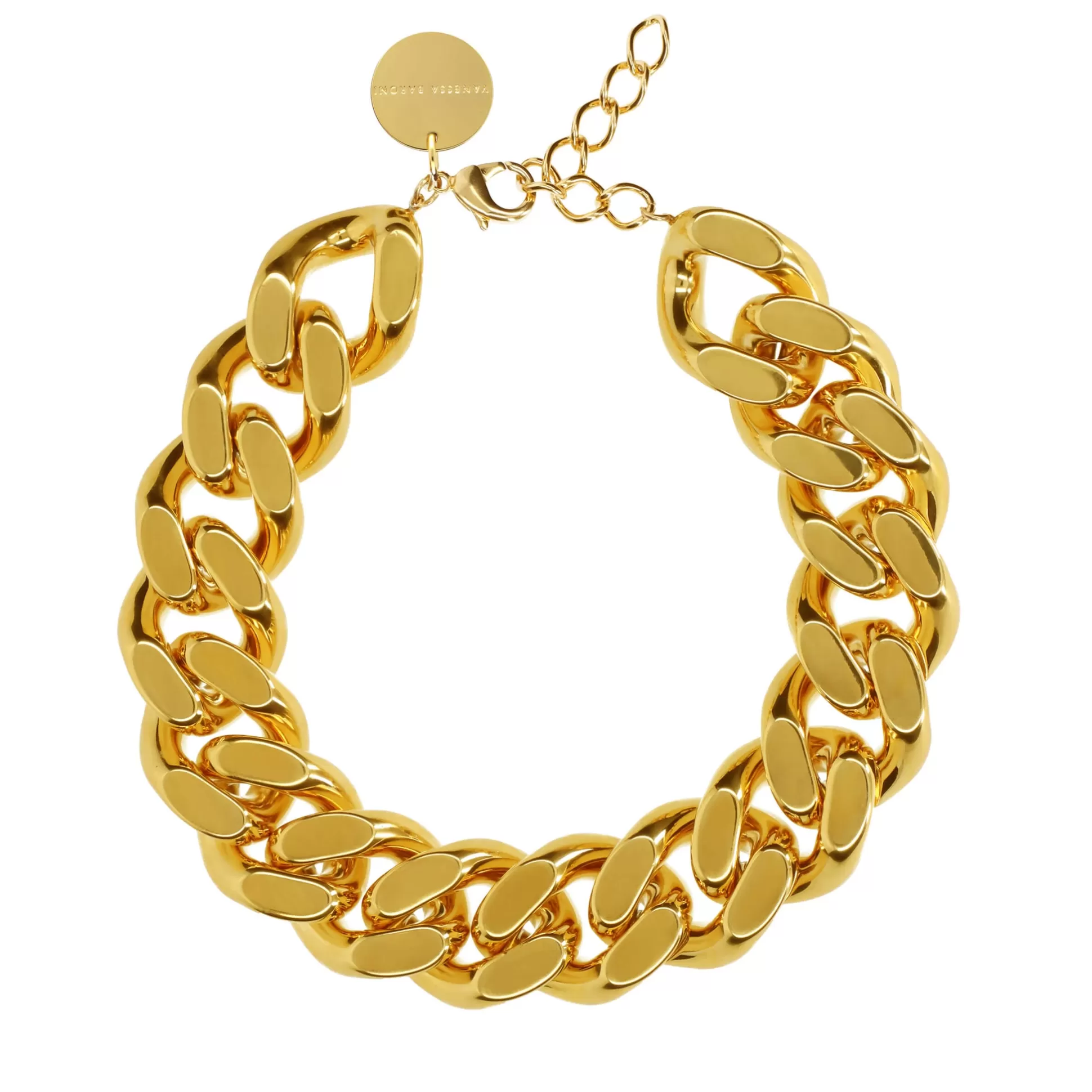 Vanessa Baroni Big Flat Chain Necklace Gold* Chaines