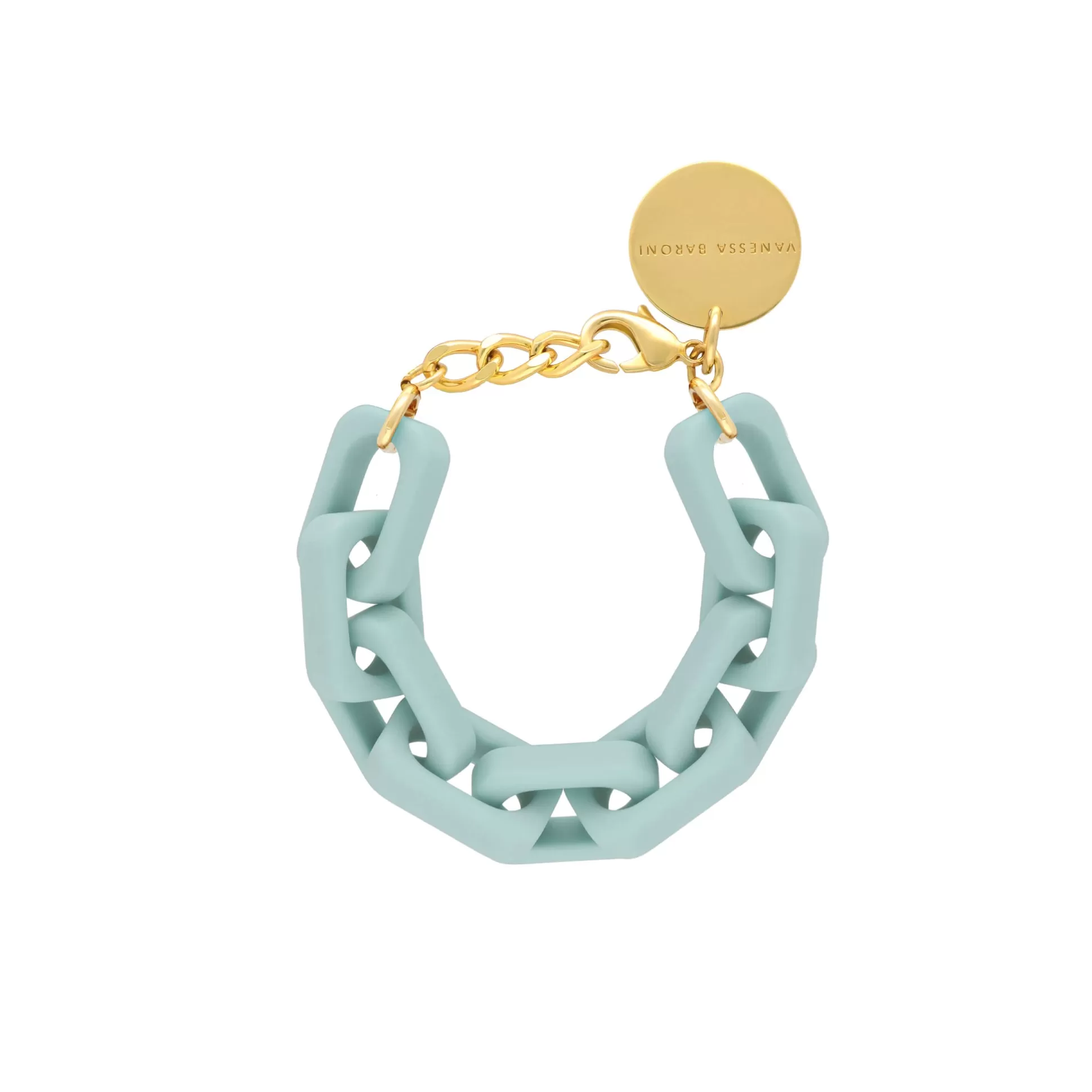 Vanessa Baroni Big Tank Bracelet Matt Baby Blue* Bracelets