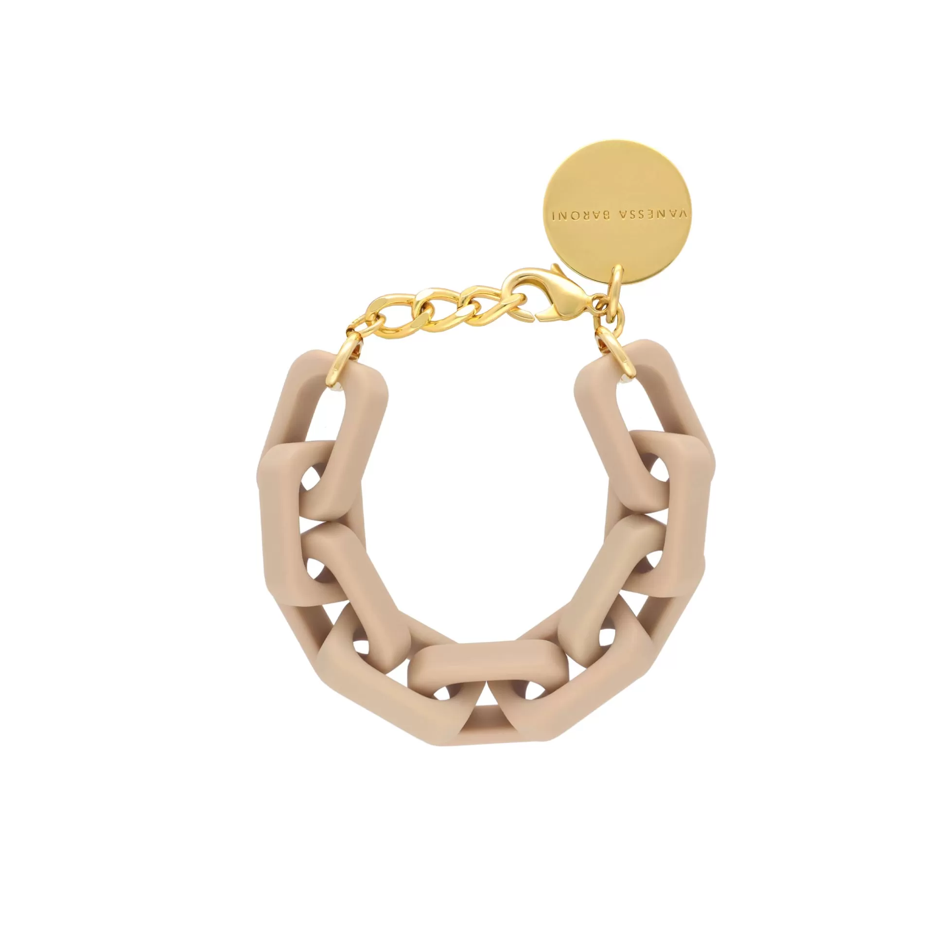 Vanessa Baroni Big Tank Bracelet Matt Beige* Bracelets