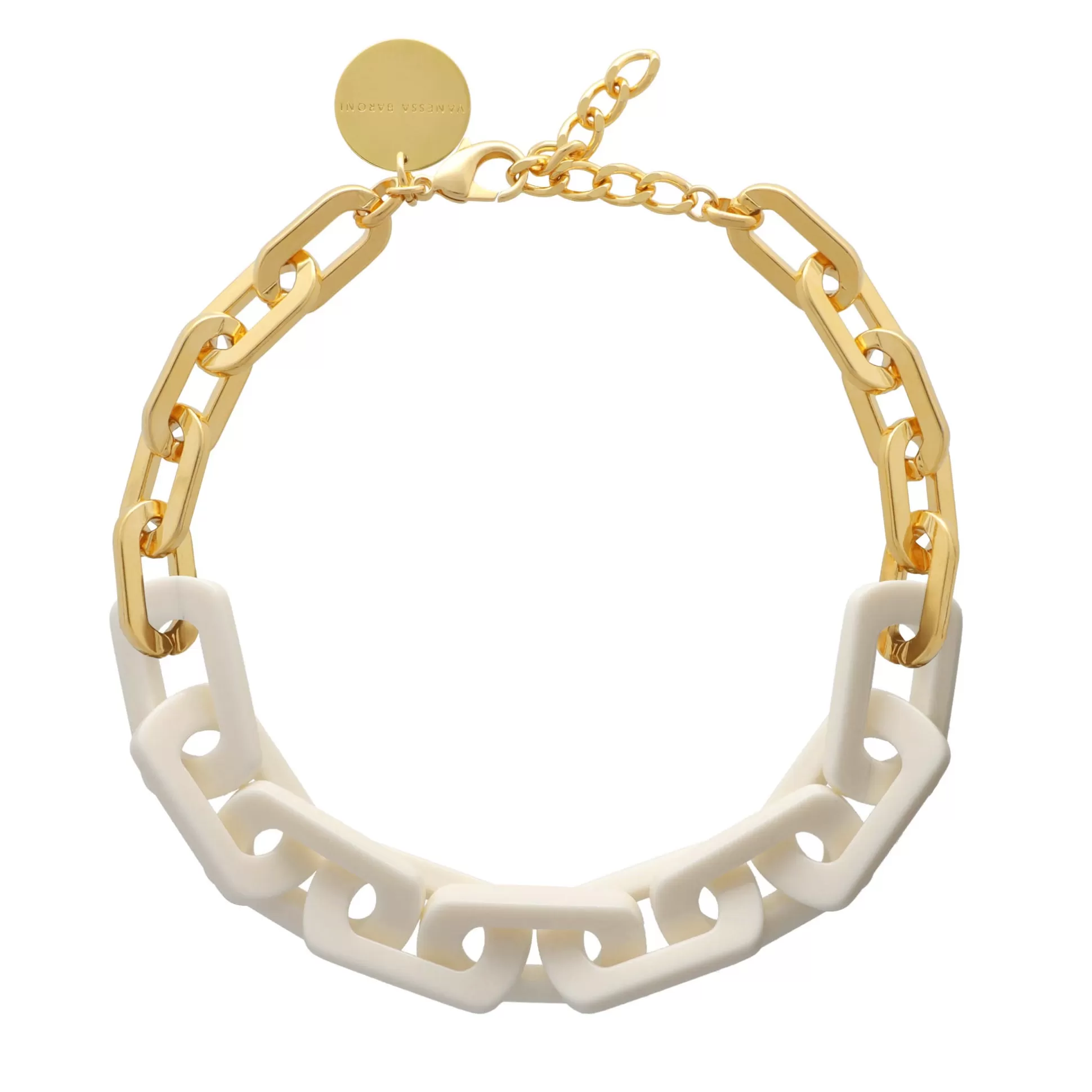 Vanessa Baroni Edge Necklace With Gold - Off-White* Chaines