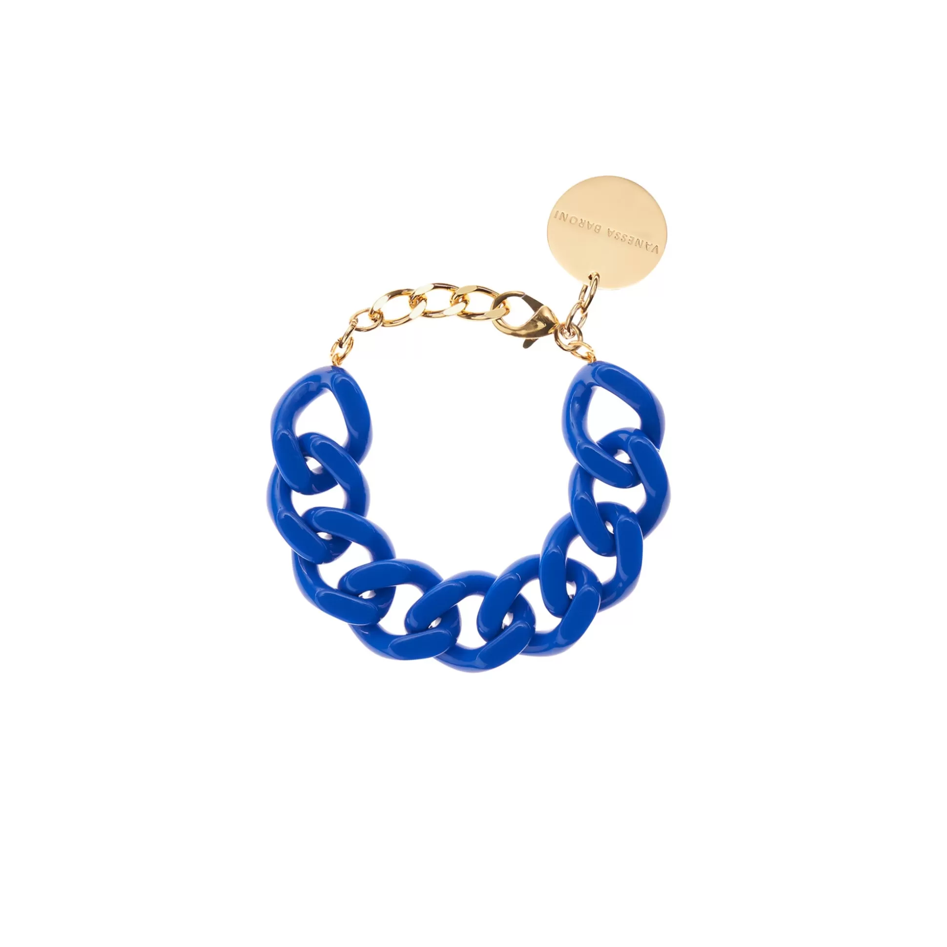 Vanessa Baroni Flat Chain Bracelet Blue Fw22* Bracelets