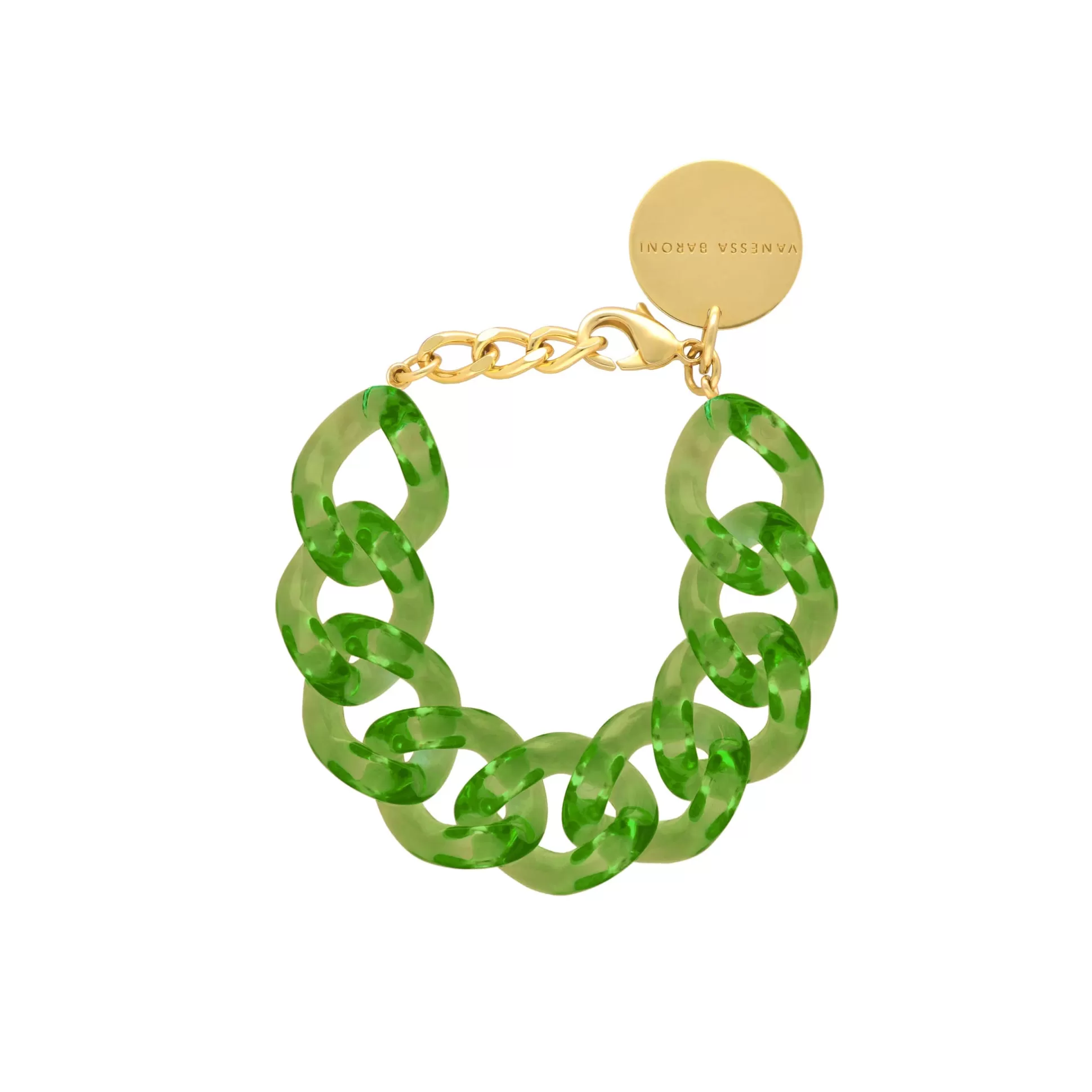 Vanessa Baroni Flat Chain Bracelet Clear Green* Bracelets