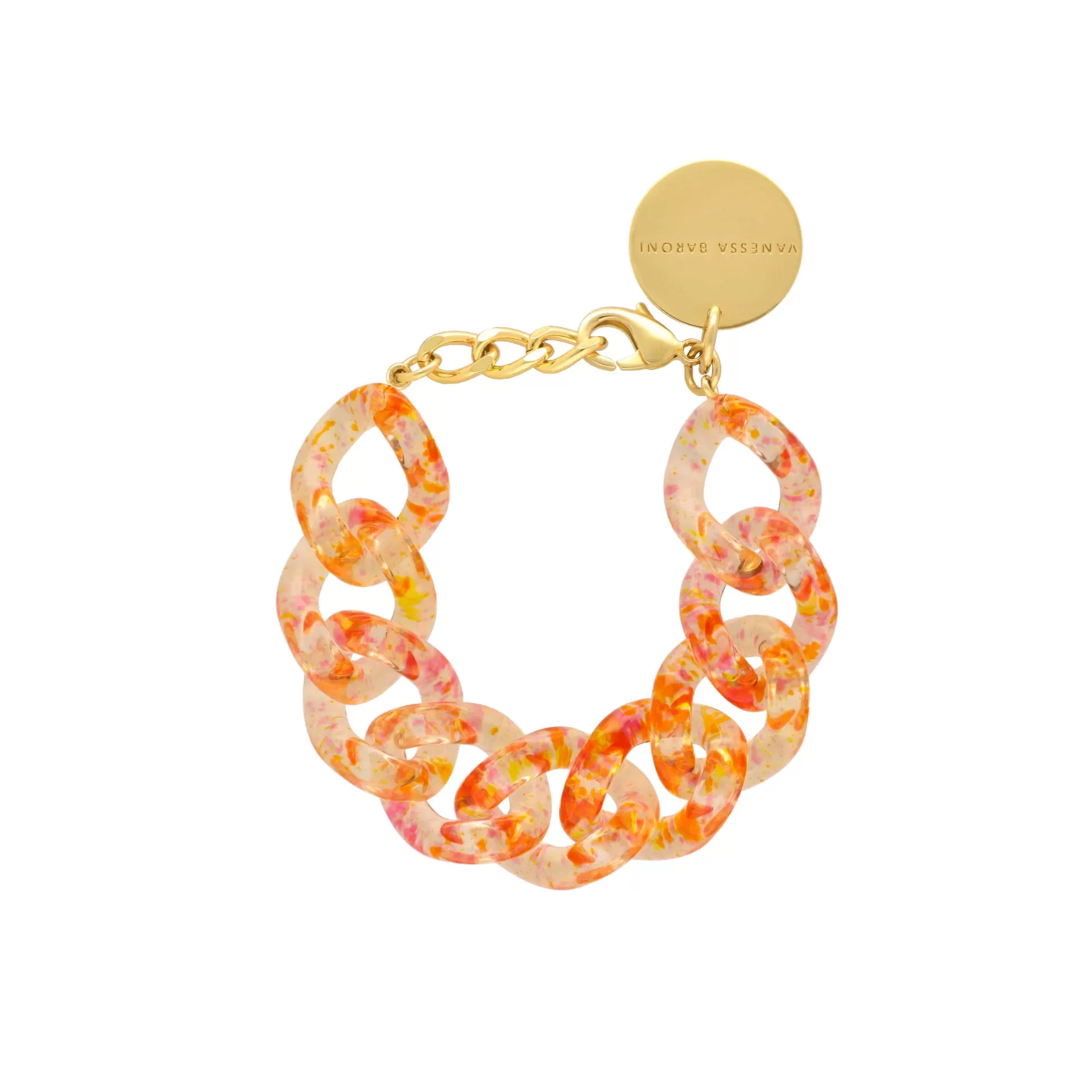 Vanessa Baroni Flat Chain Bracelet Confetti Orange* Bracelets