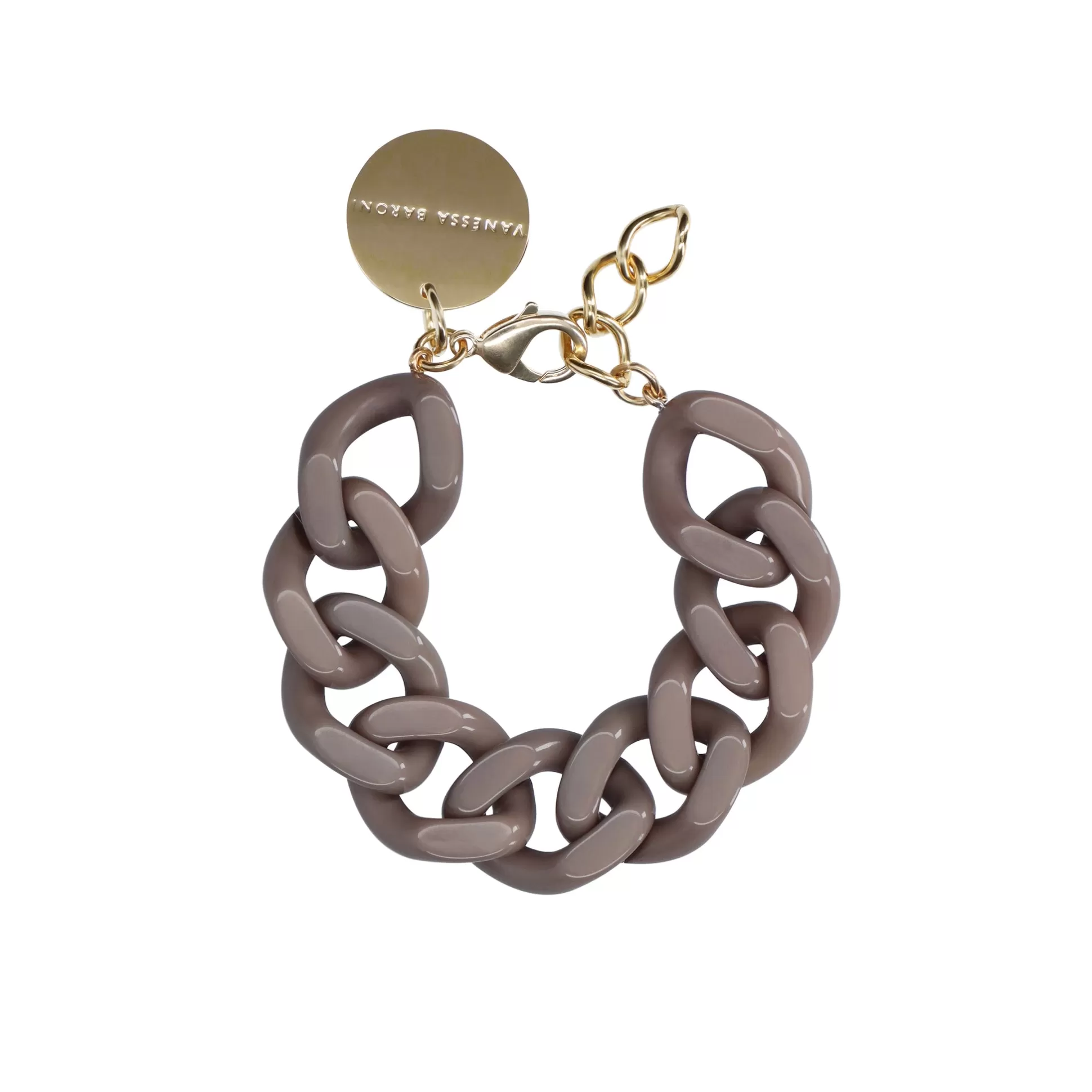 Vanessa Baroni Flat Chain Bracelet Dark Taupe* Bracelets