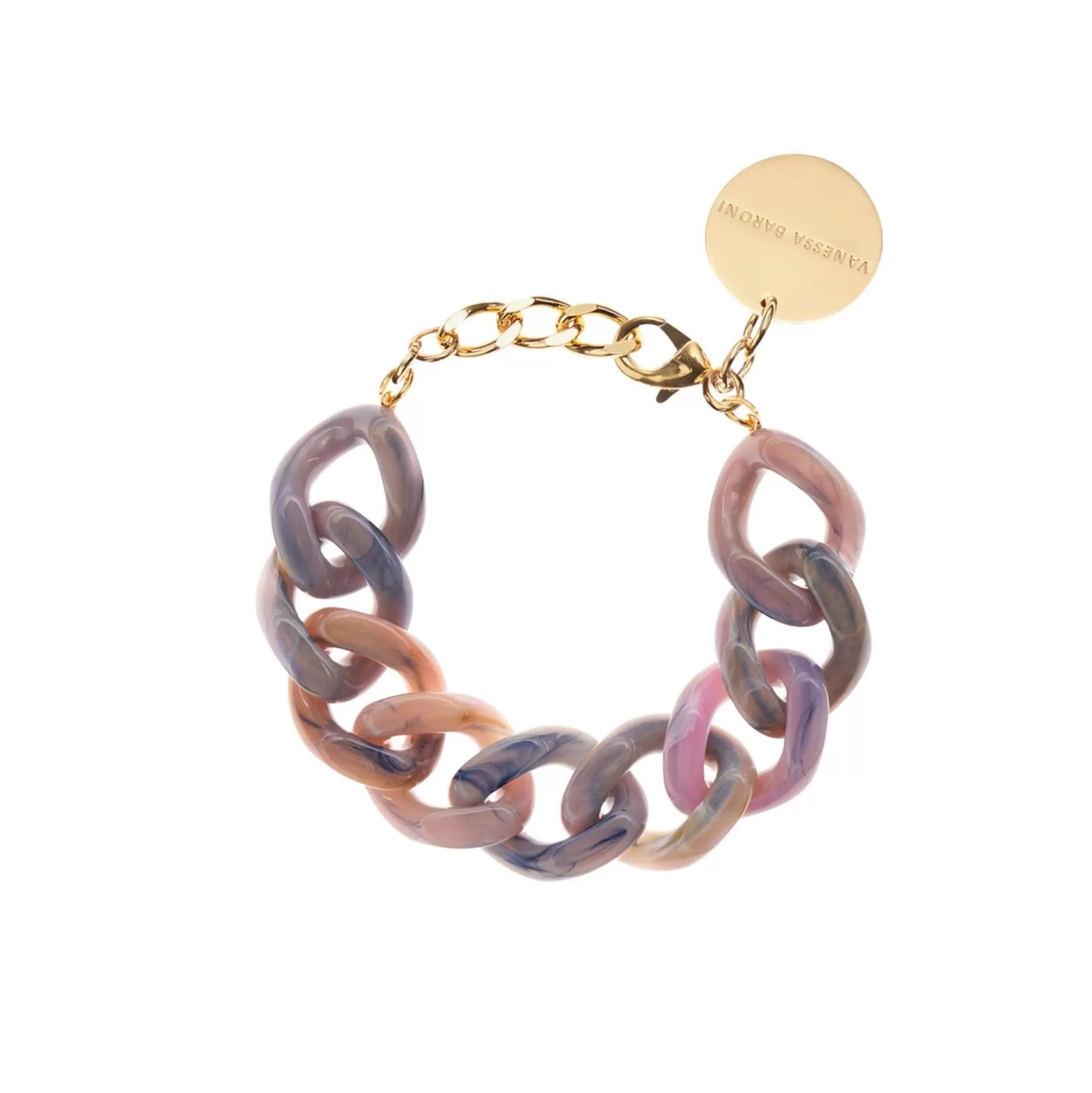 Vanessa Baroni Flat Chain Bracelet Denim Rainbow* Bracelets