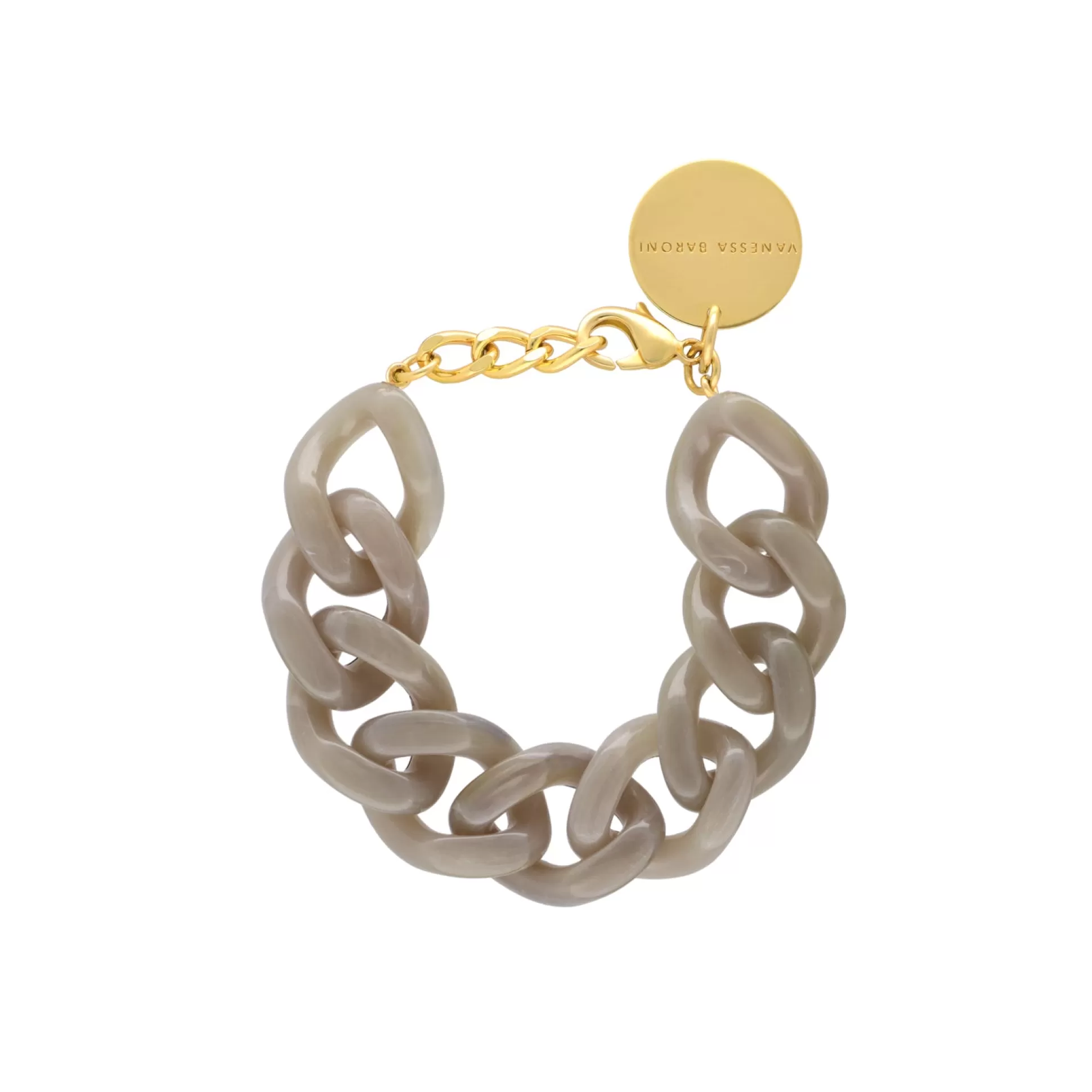 Vanessa Baroni Flat Chain Bracelet Greige Marble* Bracelets