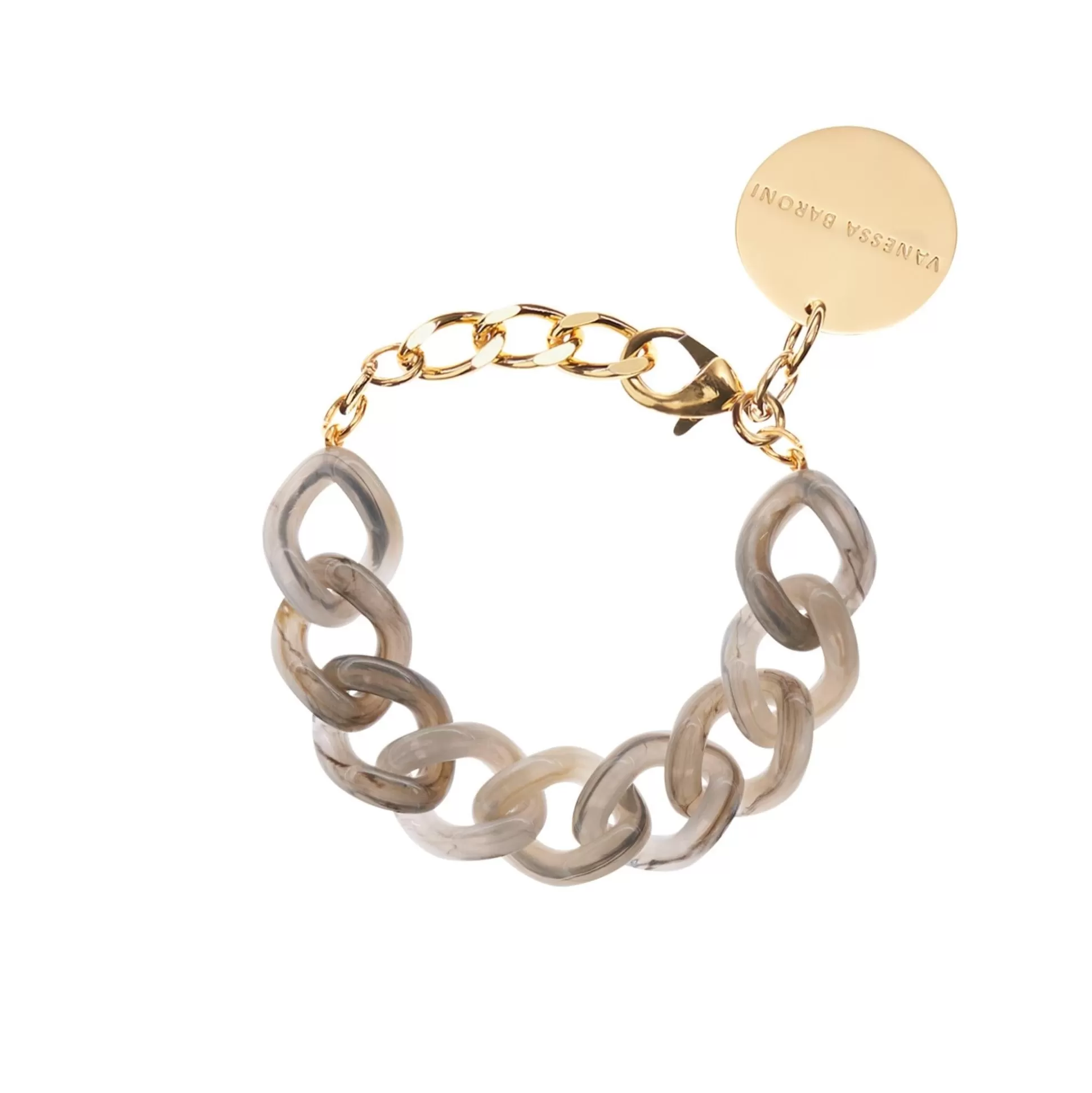 Vanessa Baroni Flat Chain Bracelet Grey Marble* Bracelets