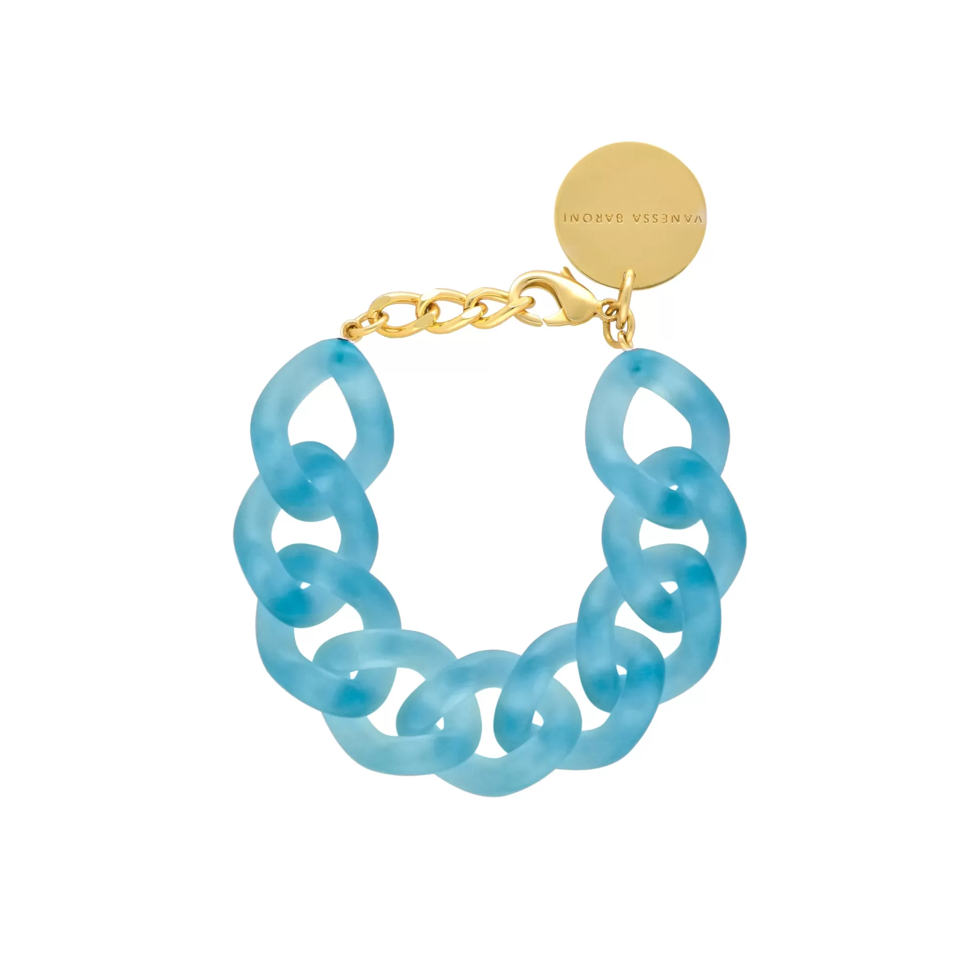 Vanessa Baroni Flat Chain Bracelet Iced Blue* Bracelets