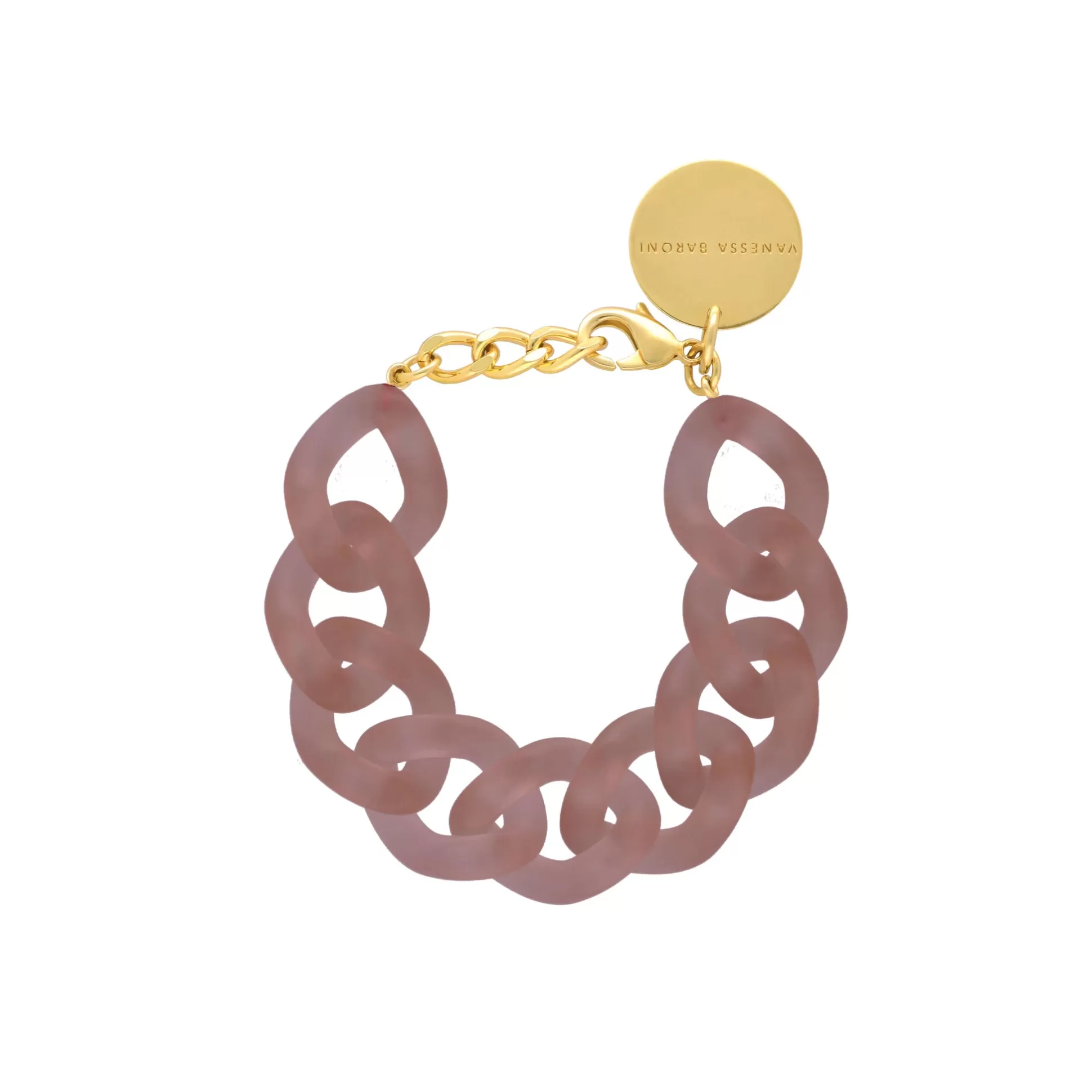 Vanessa Baroni Flat Chain Bracelet Iced Taupe* Bracelets