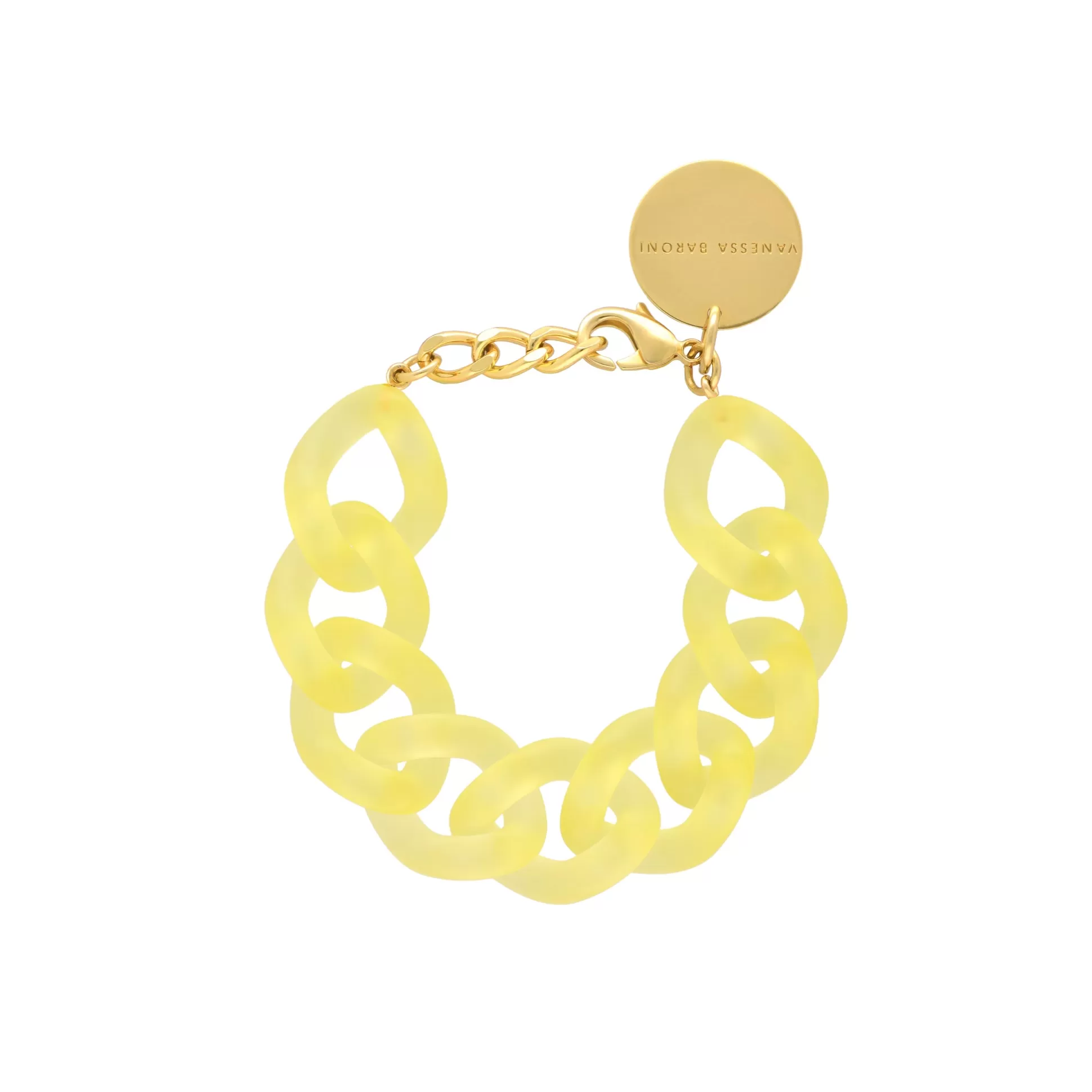 Vanessa Baroni Flat Chain Bracelet Iced Yellow* Bracelets