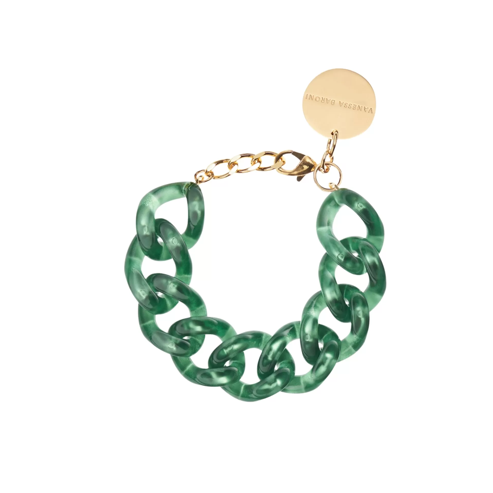 Vanessa Baroni Flat Chain Bracelet Laguna Green* Bracelets