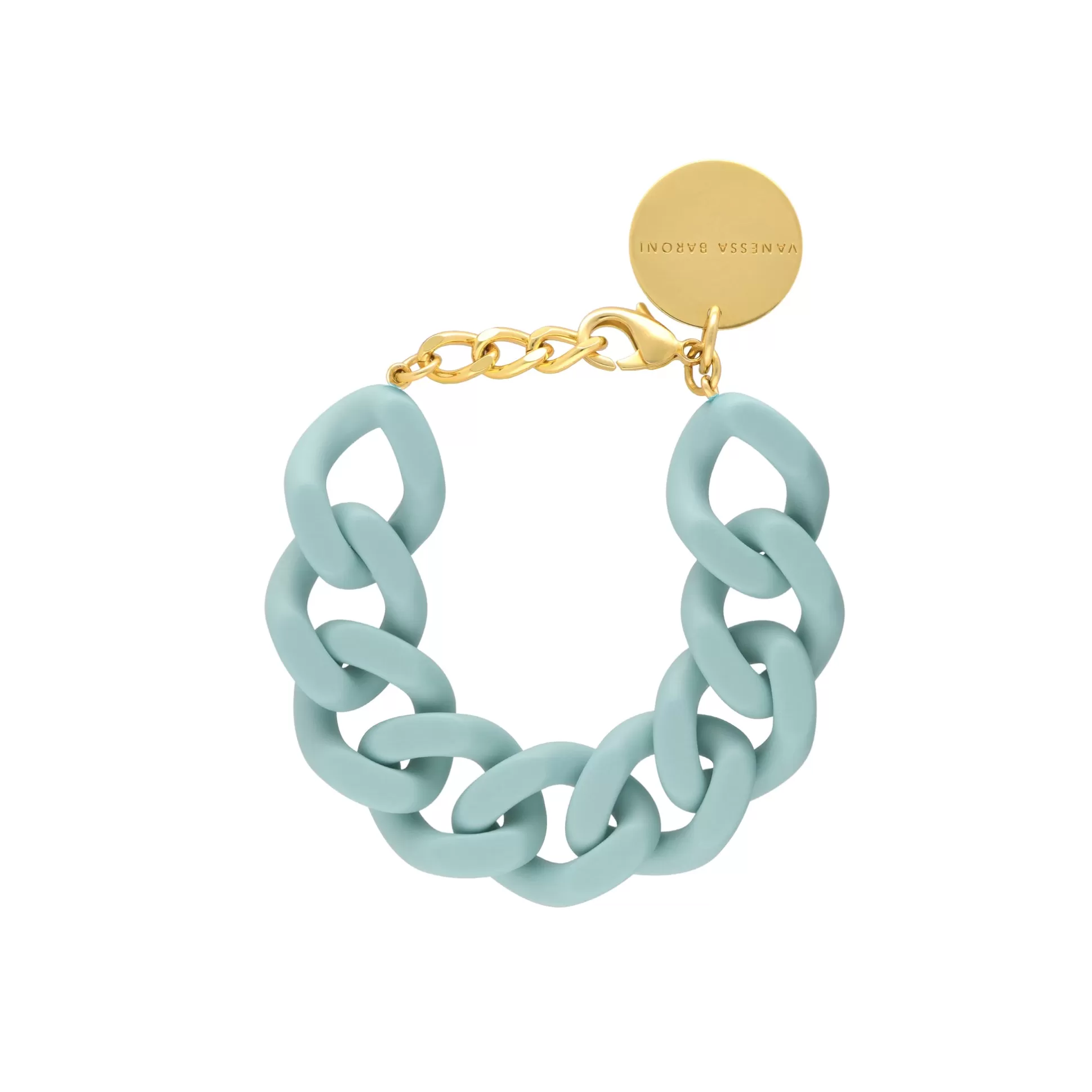 Vanessa Baroni Flat Chain Bracelet Matt Baby Blue* Bracelets