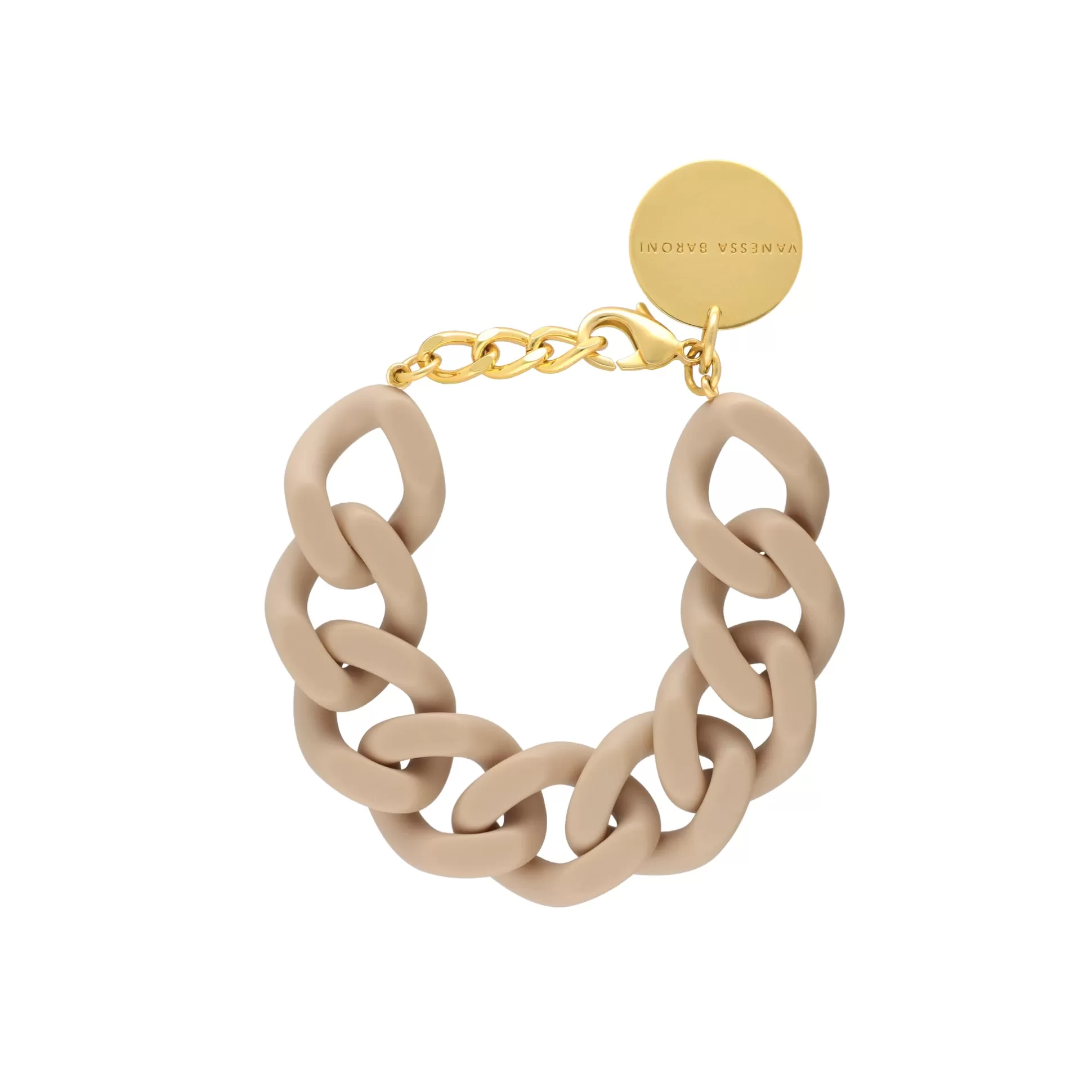 Vanessa Baroni Flat Chain Bracelet Matt Beige* Bracelets