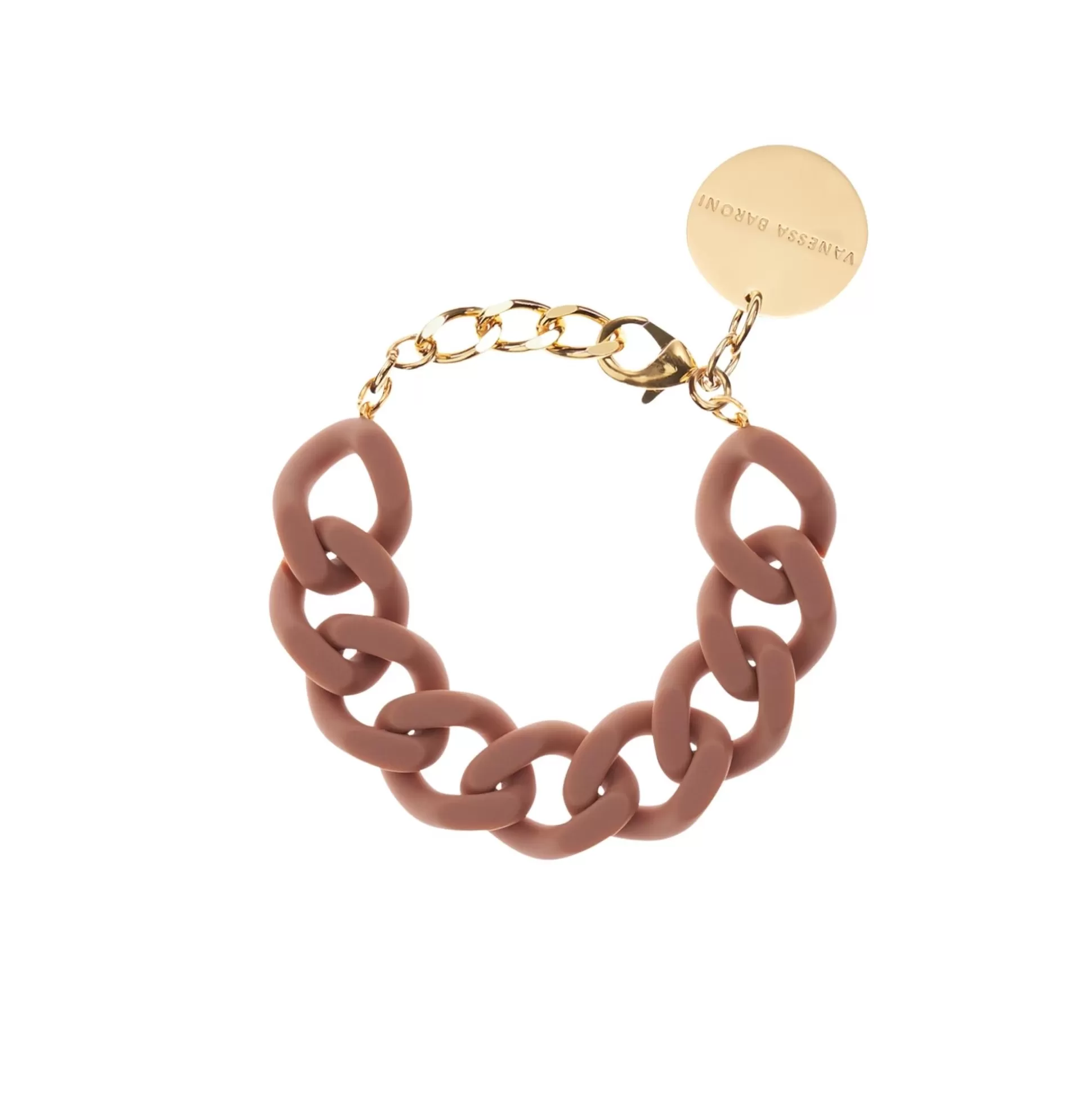 Vanessa Baroni Flat Chain Bracelet Matt Caramel* Bracelets