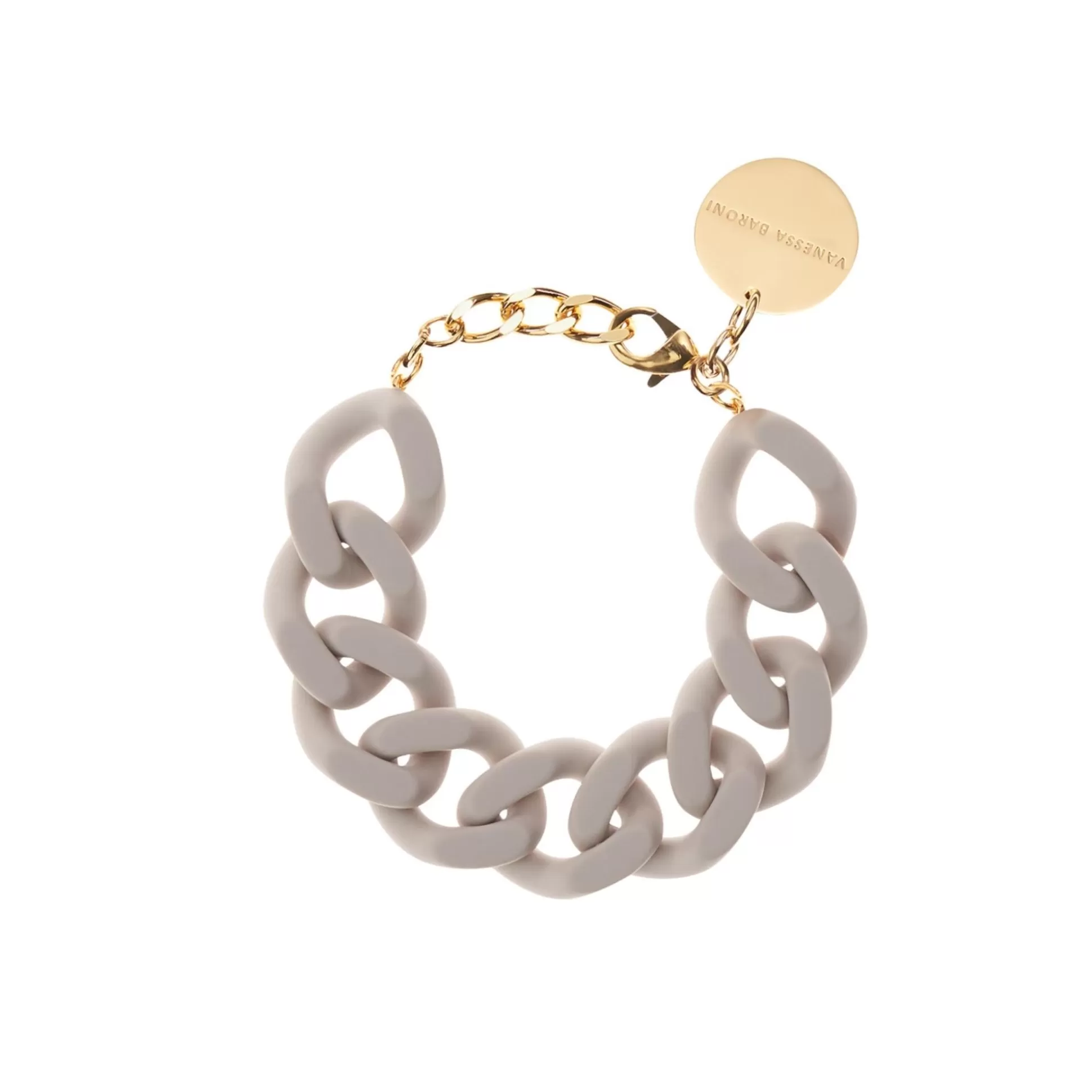 Vanessa Baroni Flat Chain Bracelet Matt Grey* Bracelets