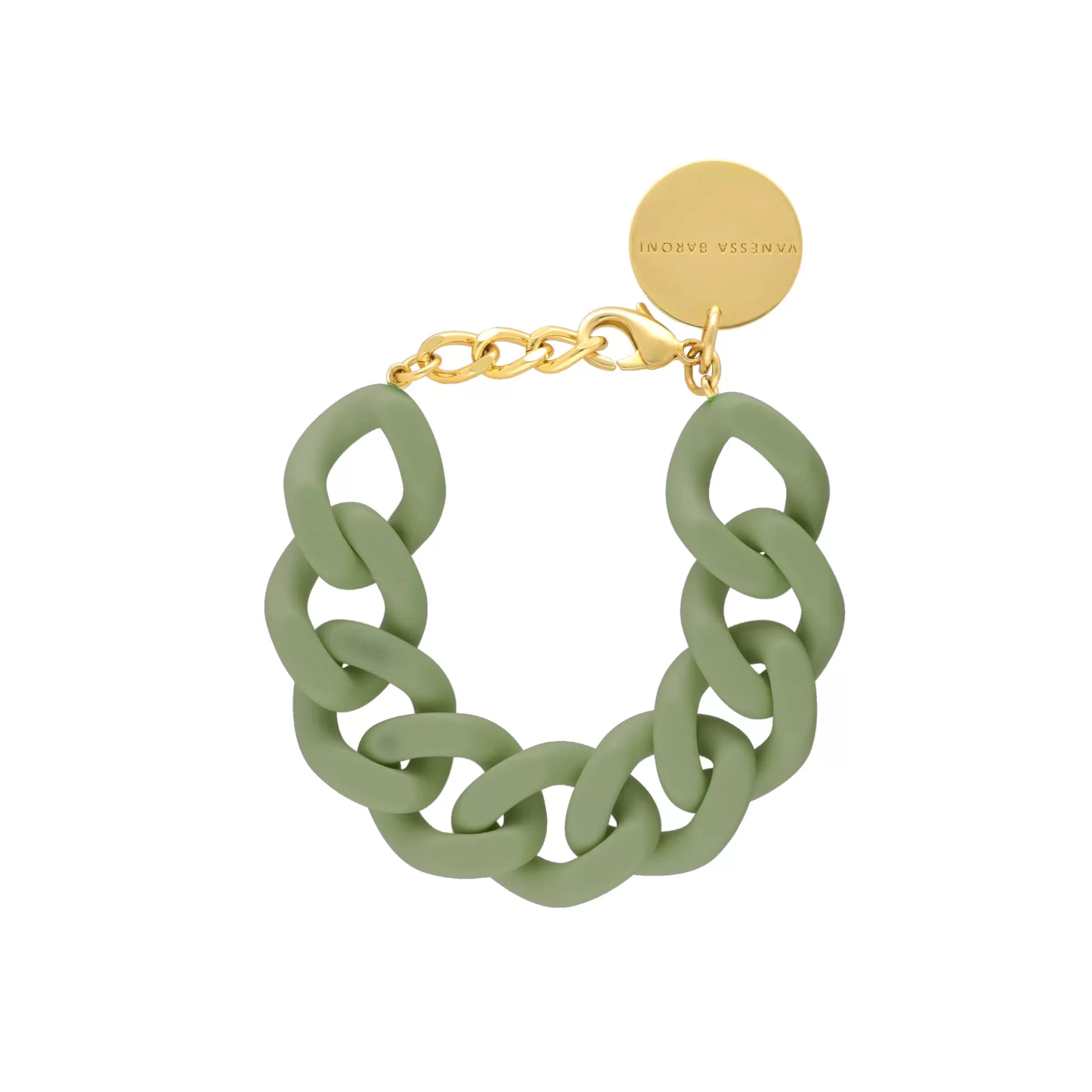 Vanessa Baroni Flat Chain Bracelet Matt Mint* Bracelets