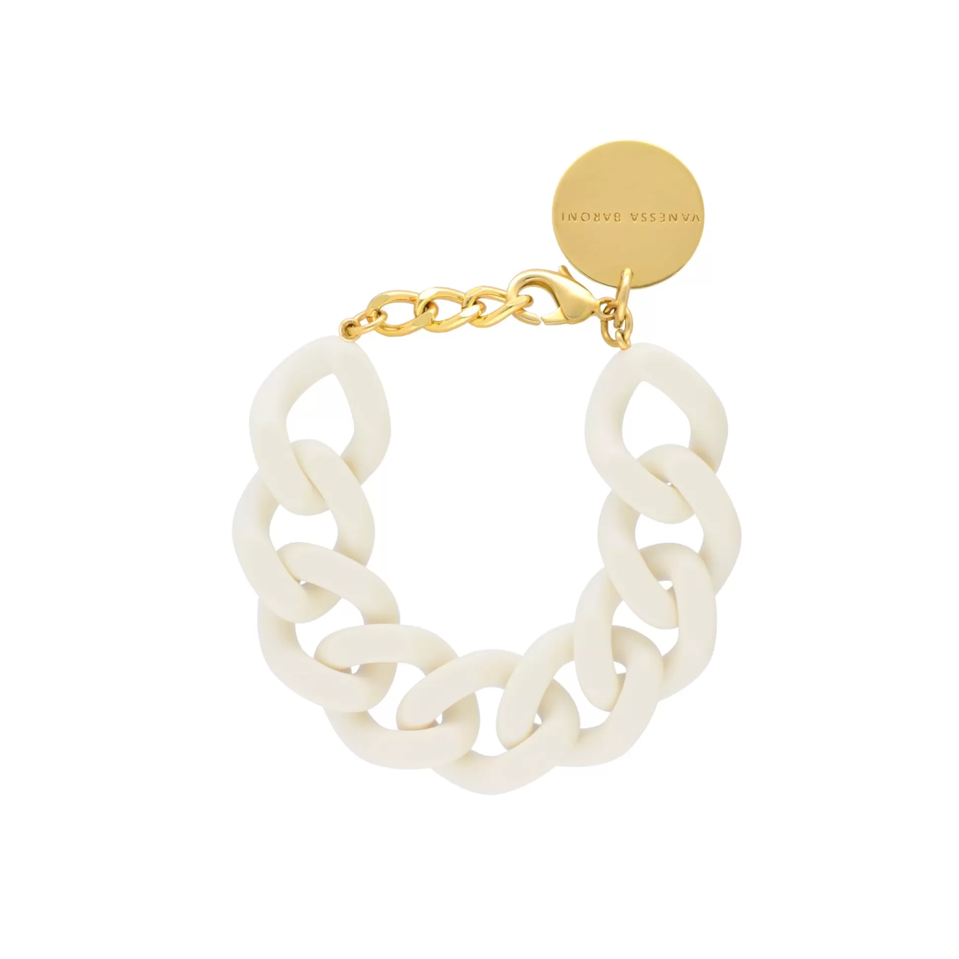 Vanessa Baroni Flat Chain Bracelet Matt Off White* Bracelets