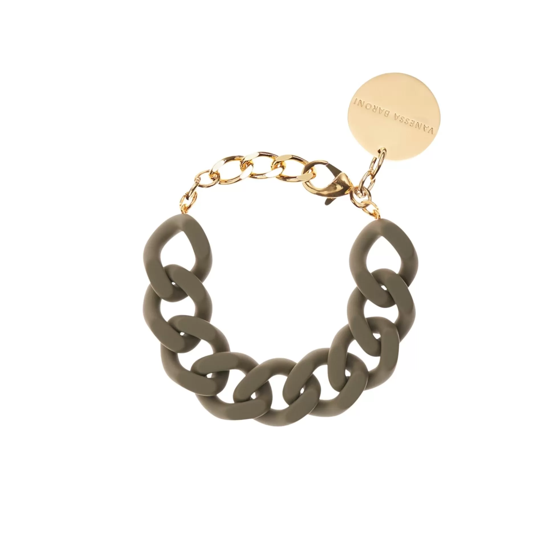 Vanessa Baroni Flat Chain Bracelet Matt Olive* Bracelets