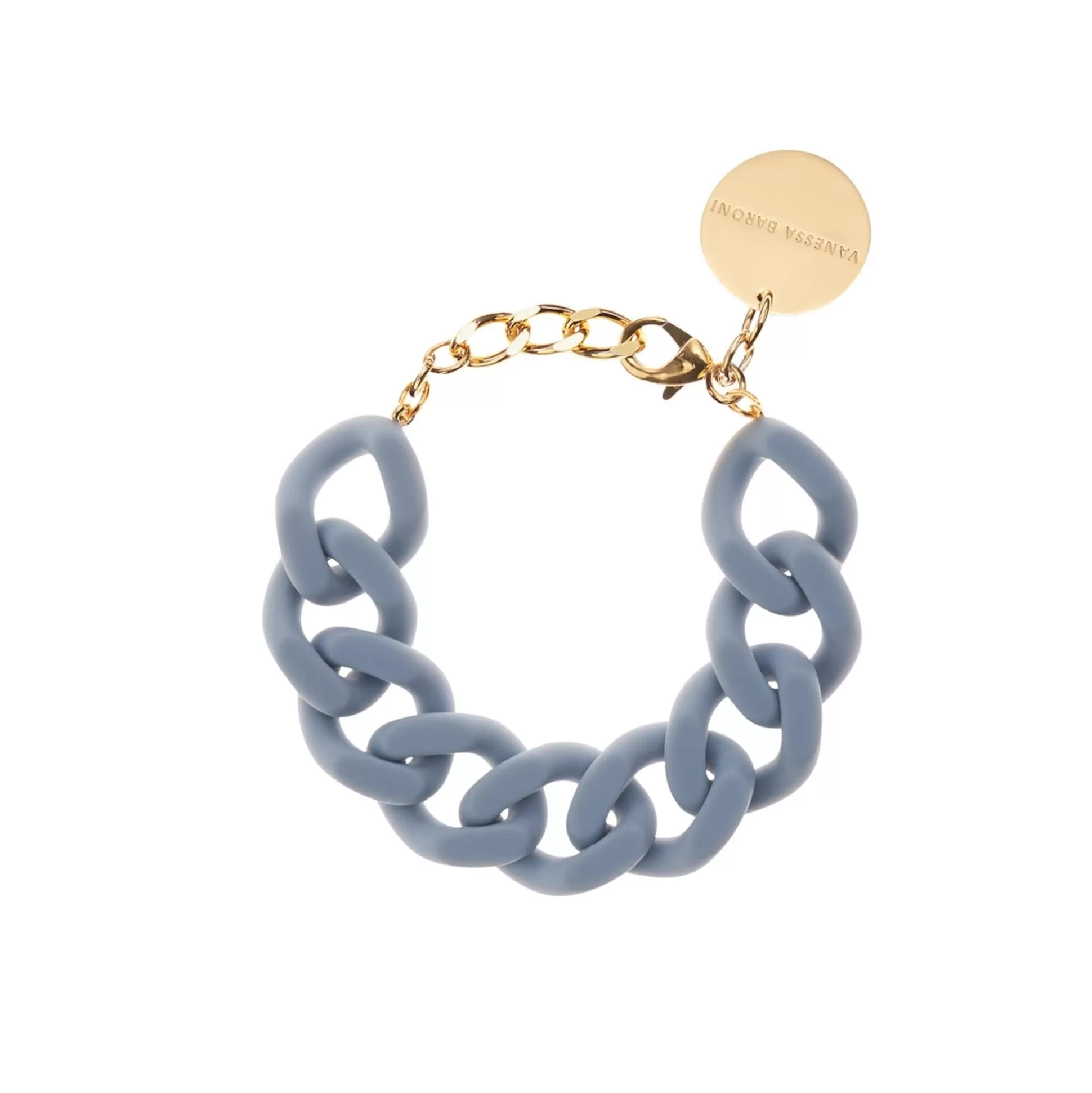 Vanessa Baroni Flat Chain Bracelet Matt Pigeon Blue* Bracelets