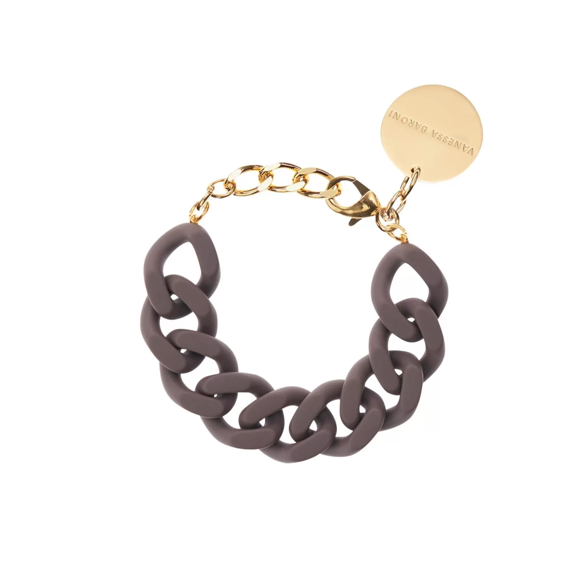 Vanessa Baroni Flat Chain Bracelet Matt Taupe* Bracelets