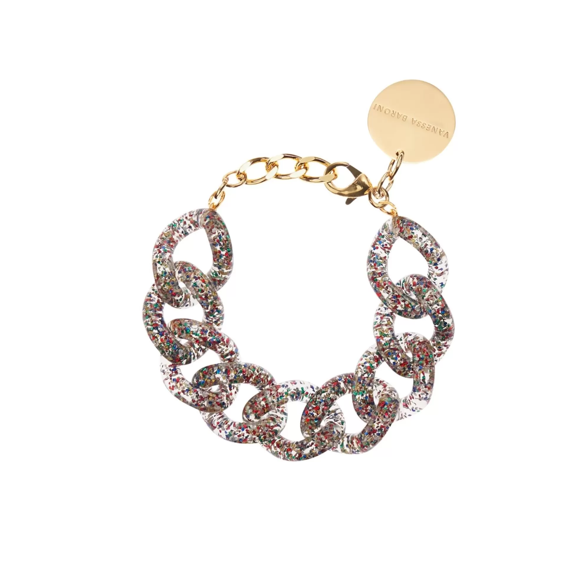 Vanessa Baroni Flat Chain Bracelet Multi Glitter* Bracelets