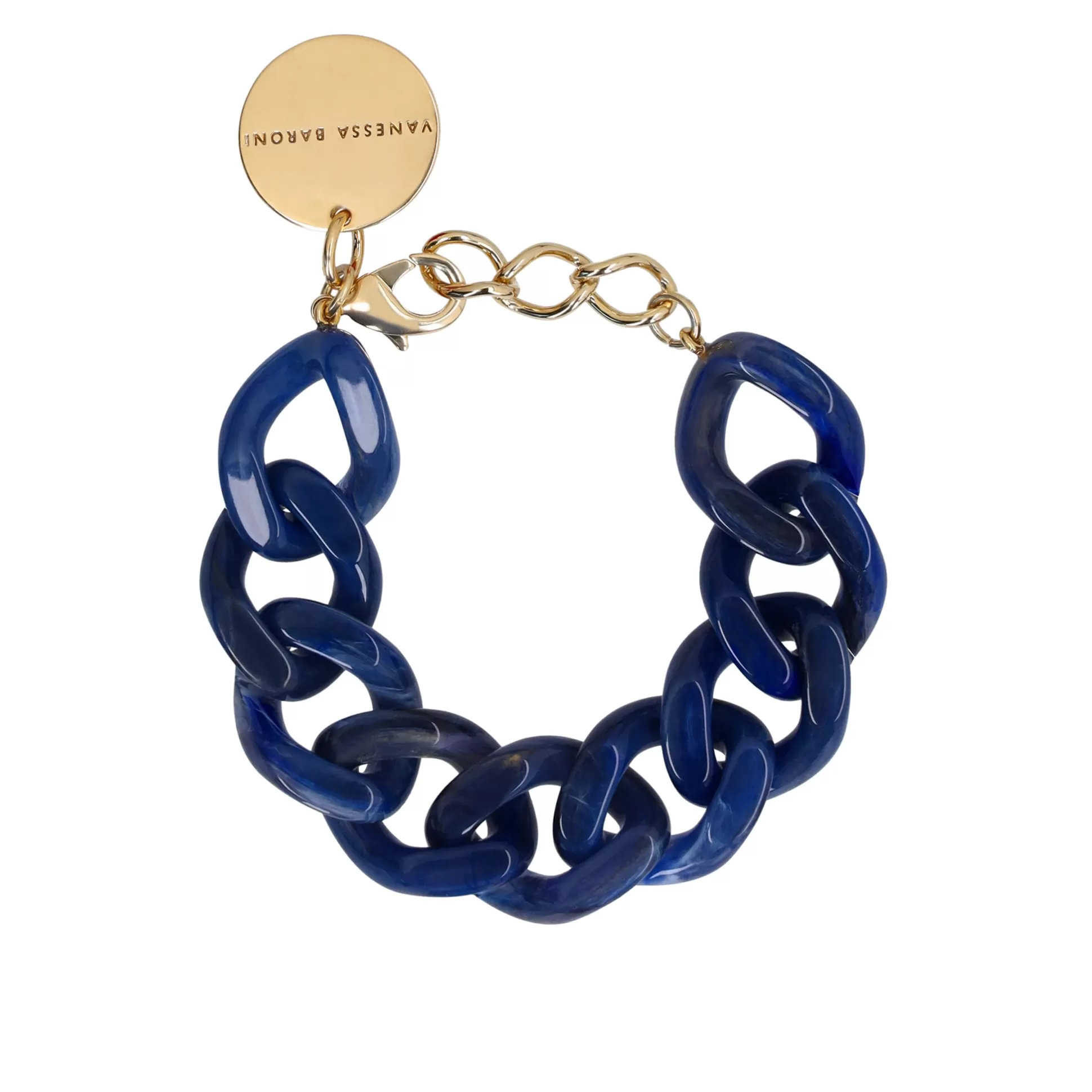 Vanessa Baroni Flat Chain Bracelet Navy Marble* Bracelets