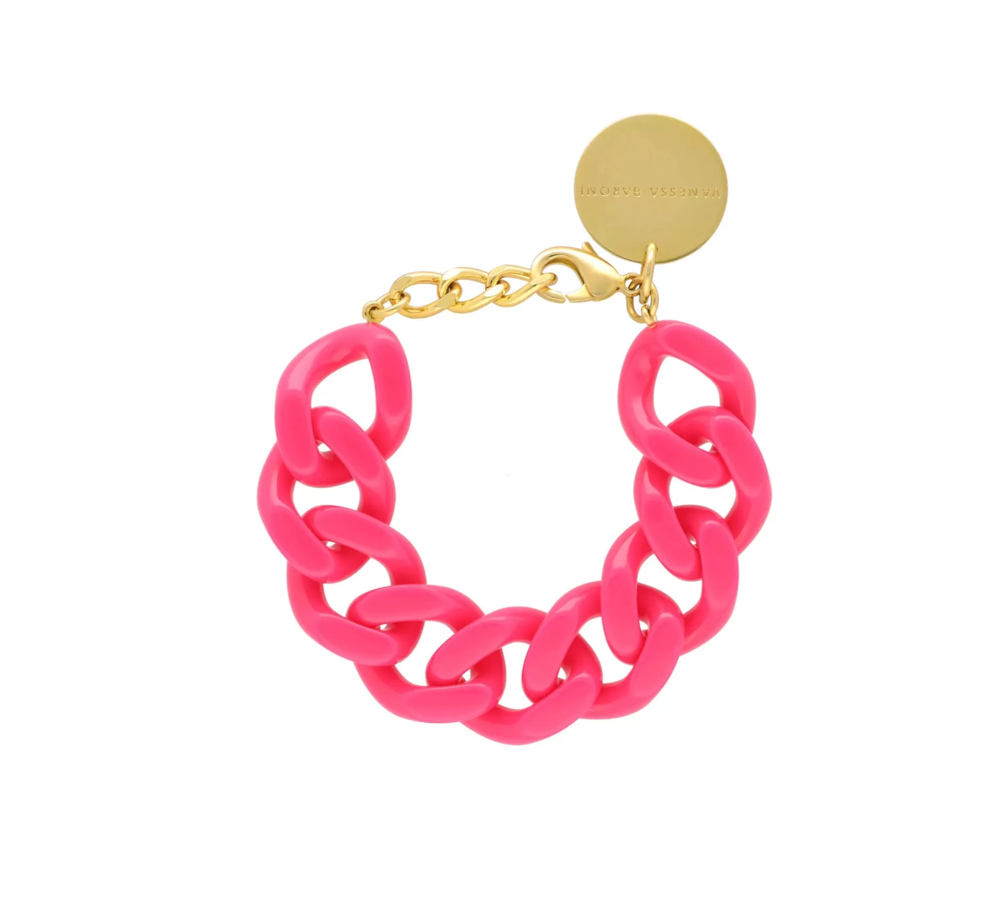 Vanessa Baroni Flat Chain Bracelet Pink* Bracelets