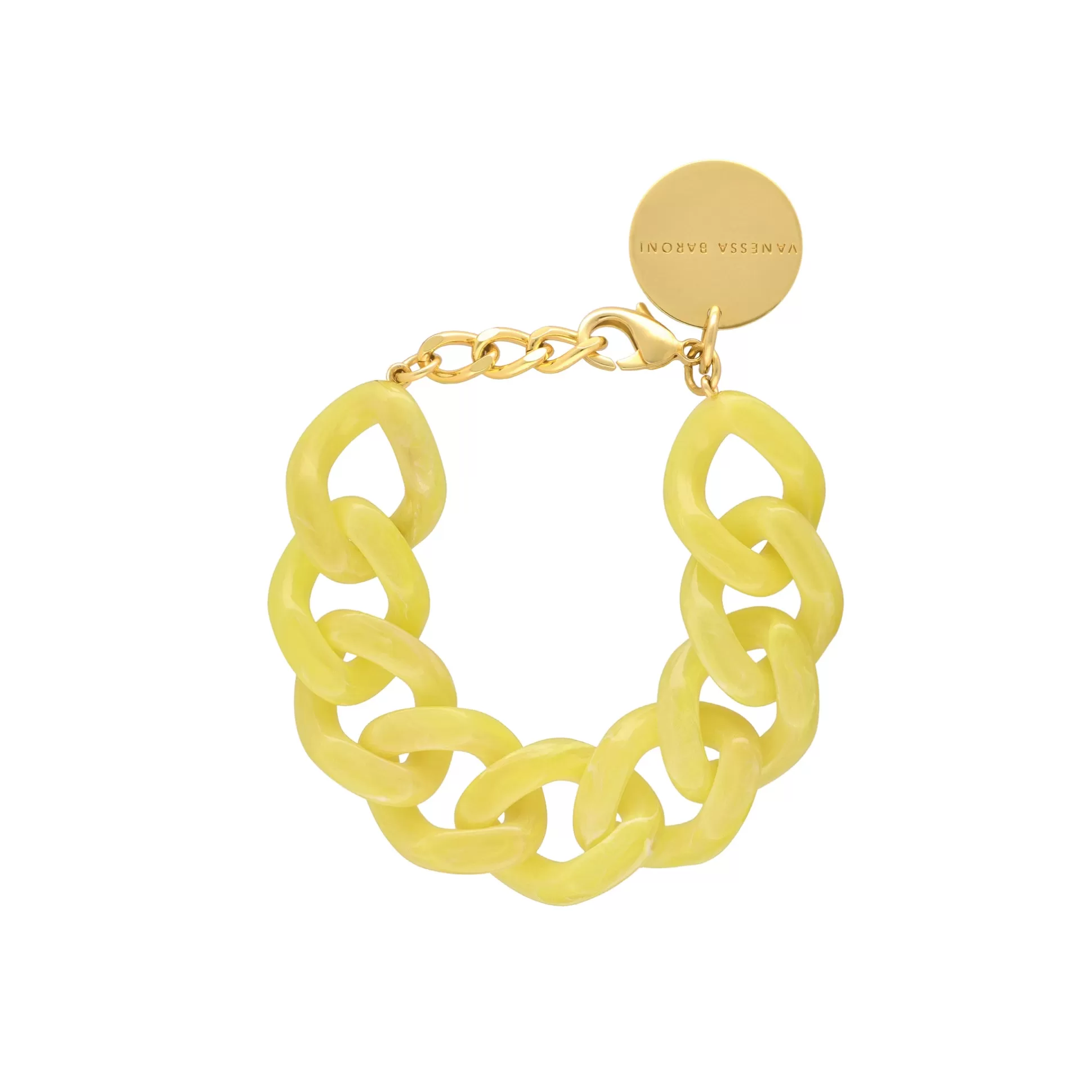 Vanessa Baroni Flat Chain Bracelet Yellow Marble* Bracelets