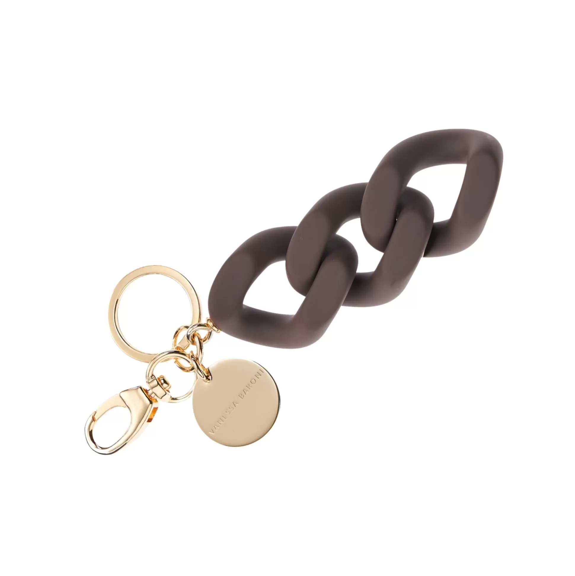 Vanessa Baroni Flat Chain Key Ring Matt Taupe* Porte Cles