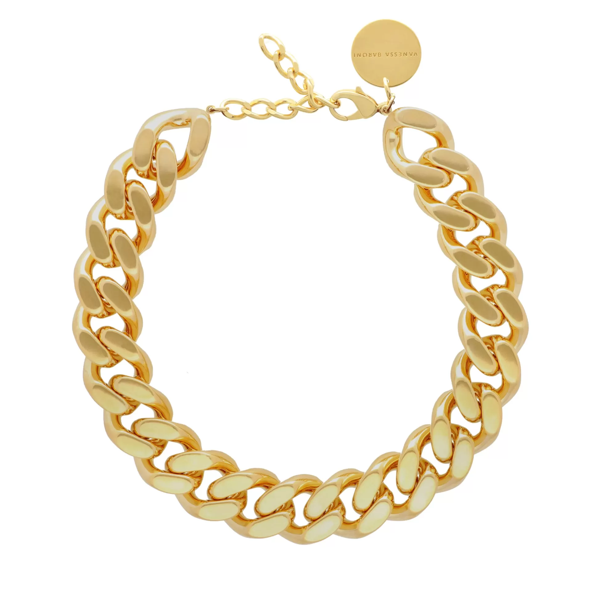 Vanessa Baroni Flat Chain Necklace Gold* Chaines