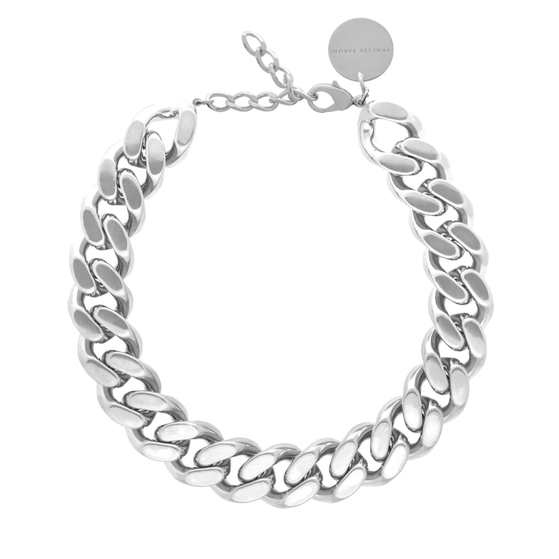 Vanessa Baroni Flat Chain Necklace Silver* Chaines