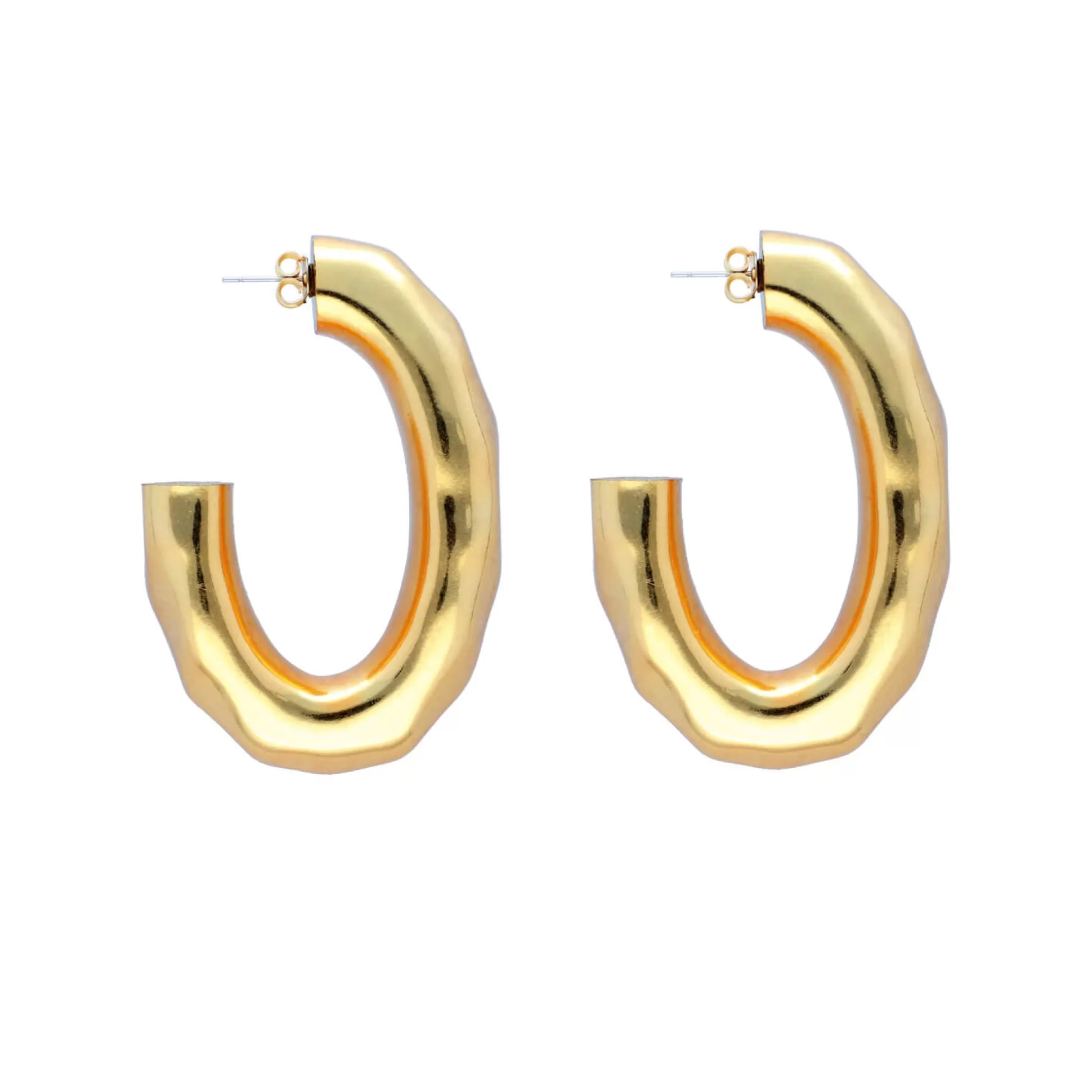 Vanessa Baroni Grande Boucle D'Oreille Martelee En Or* Boucles D Oreilles