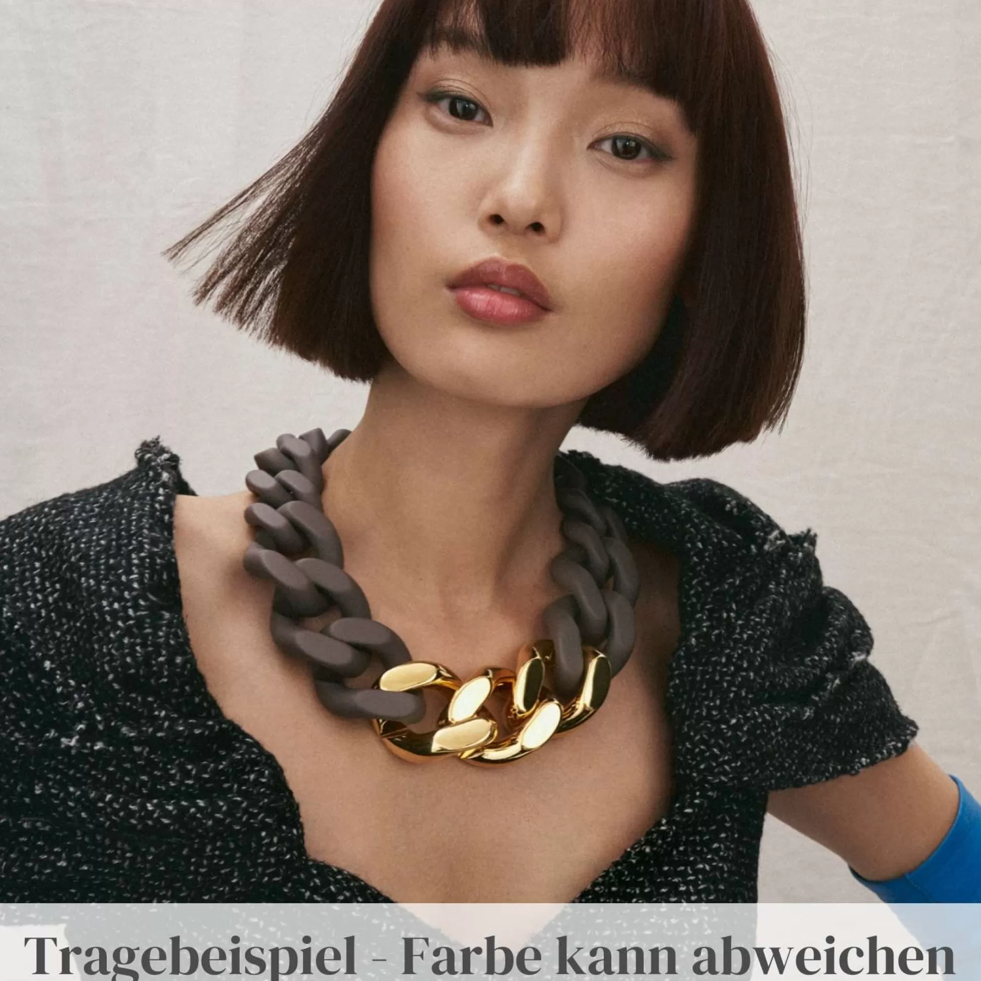 Vanessa Baroni Great Necklace With Gold - Grey Marble* Chaines