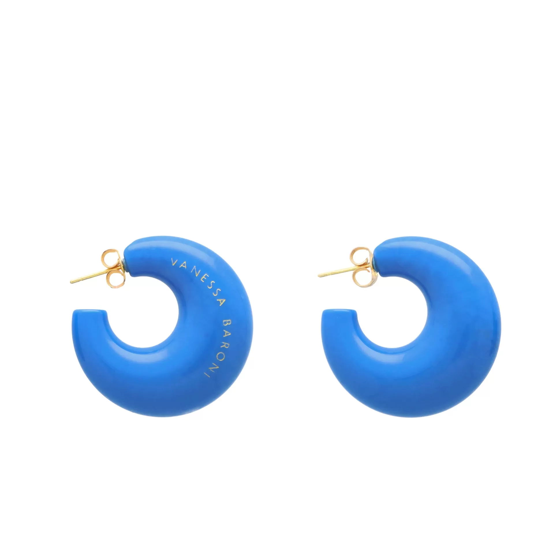 Vanessa Baroni Moon Earring Blue* Boucles D Oreilles