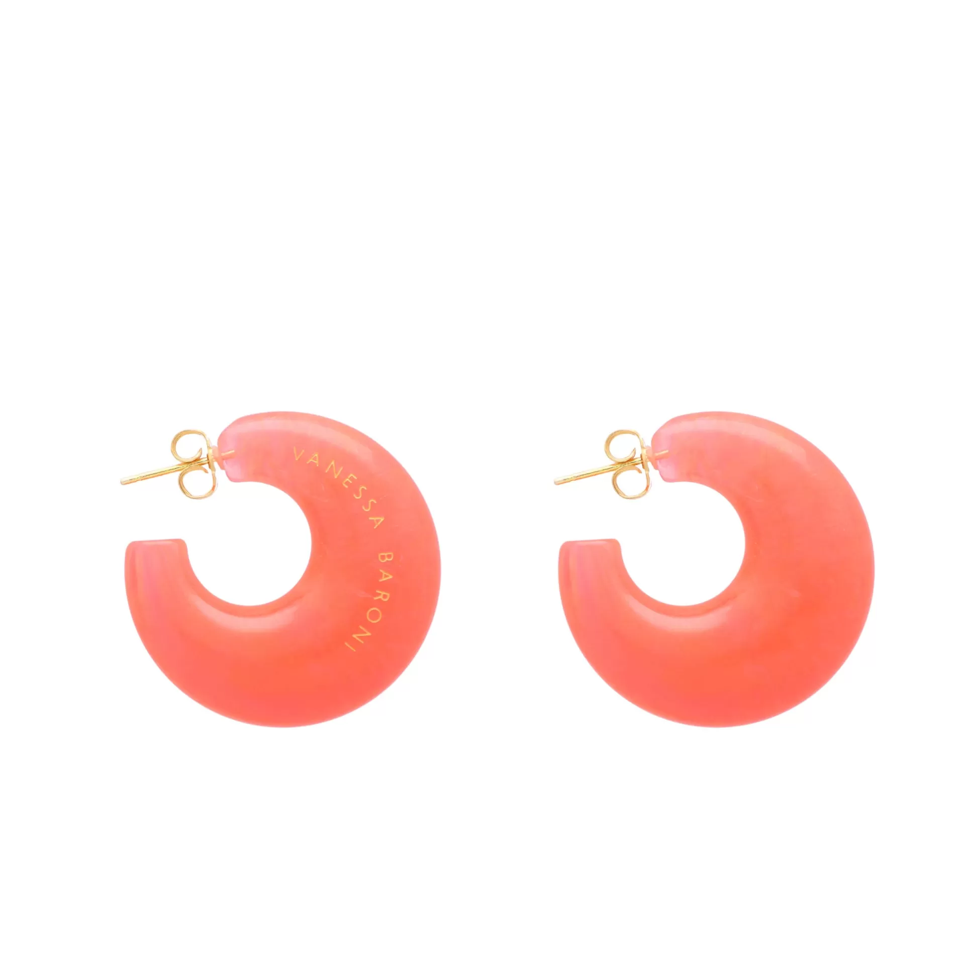 Vanessa Baroni Moon Earring Campari Orange* Boucles D Oreilles