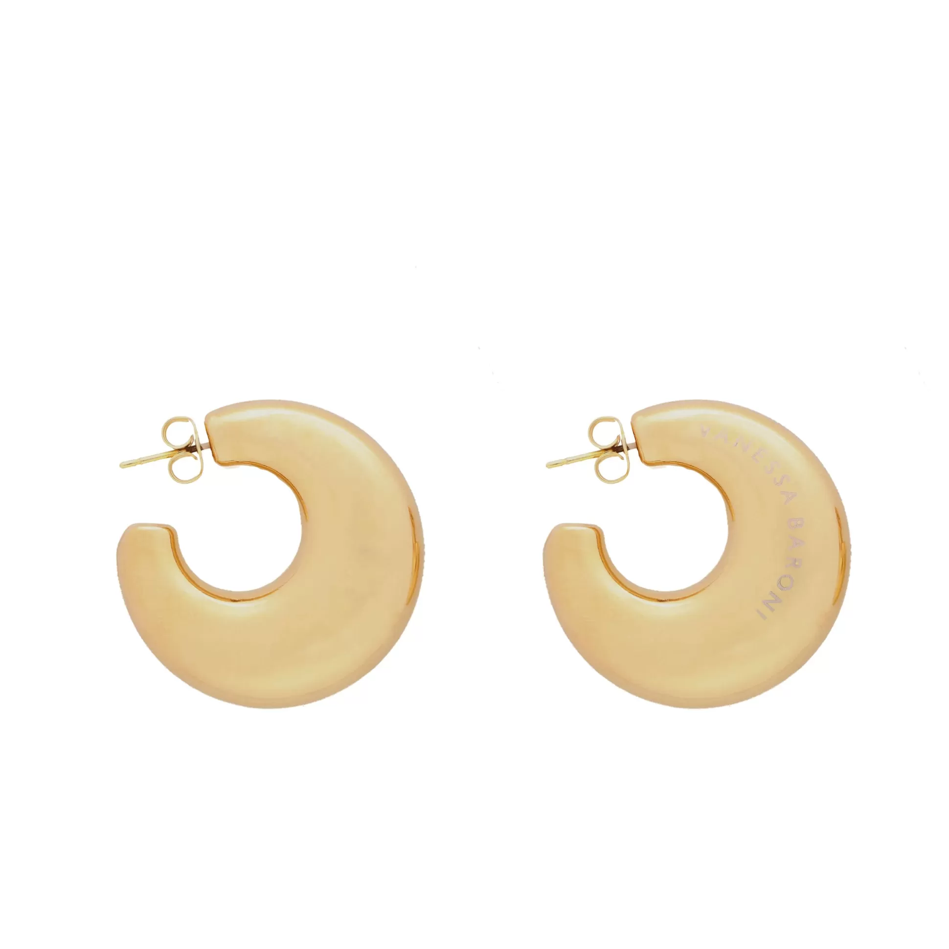 Vanessa Baroni Moon Earring Gold* Boucles D Oreilles