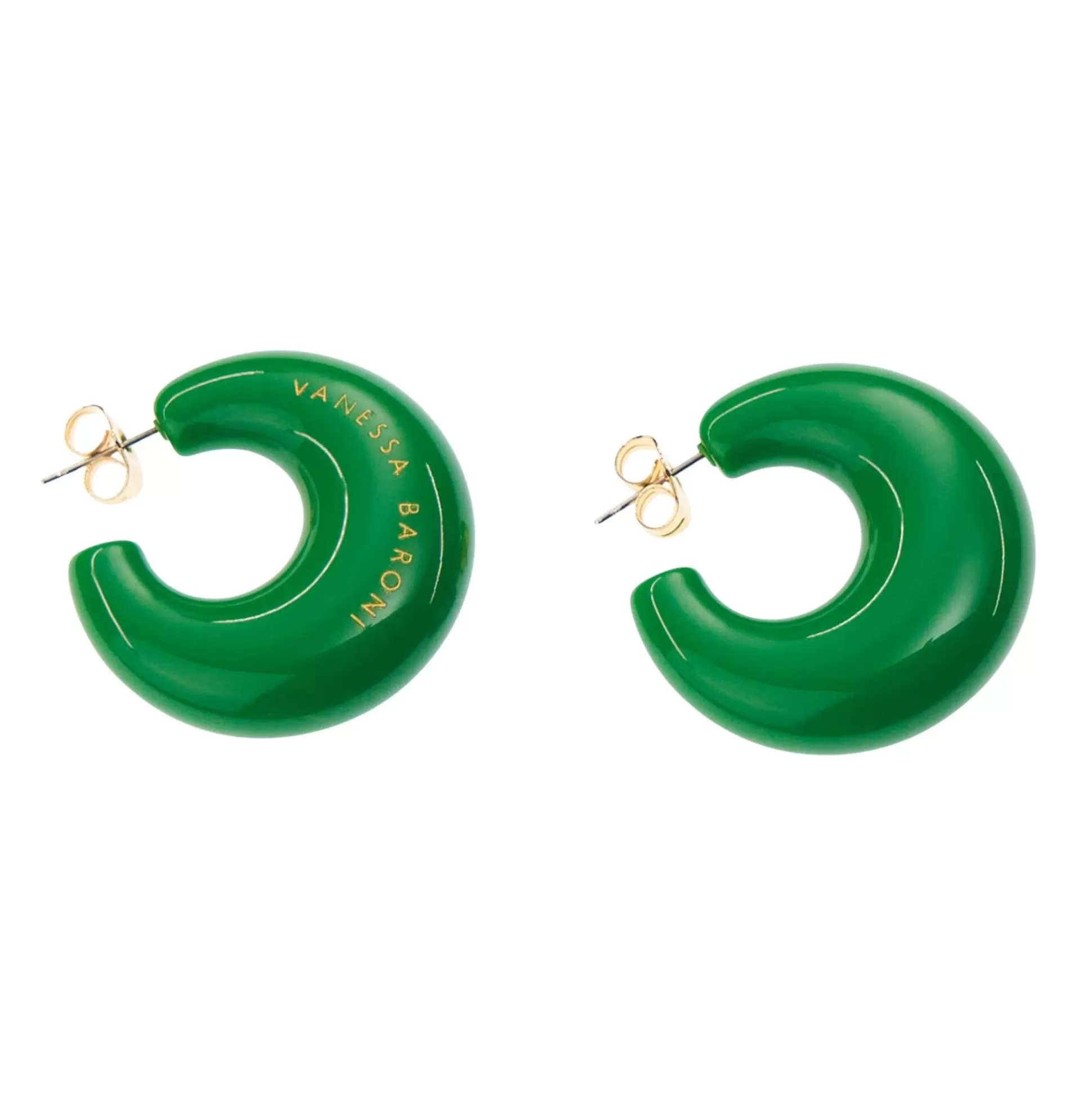 Vanessa Baroni Moon Earring Green* Boucles D Oreilles