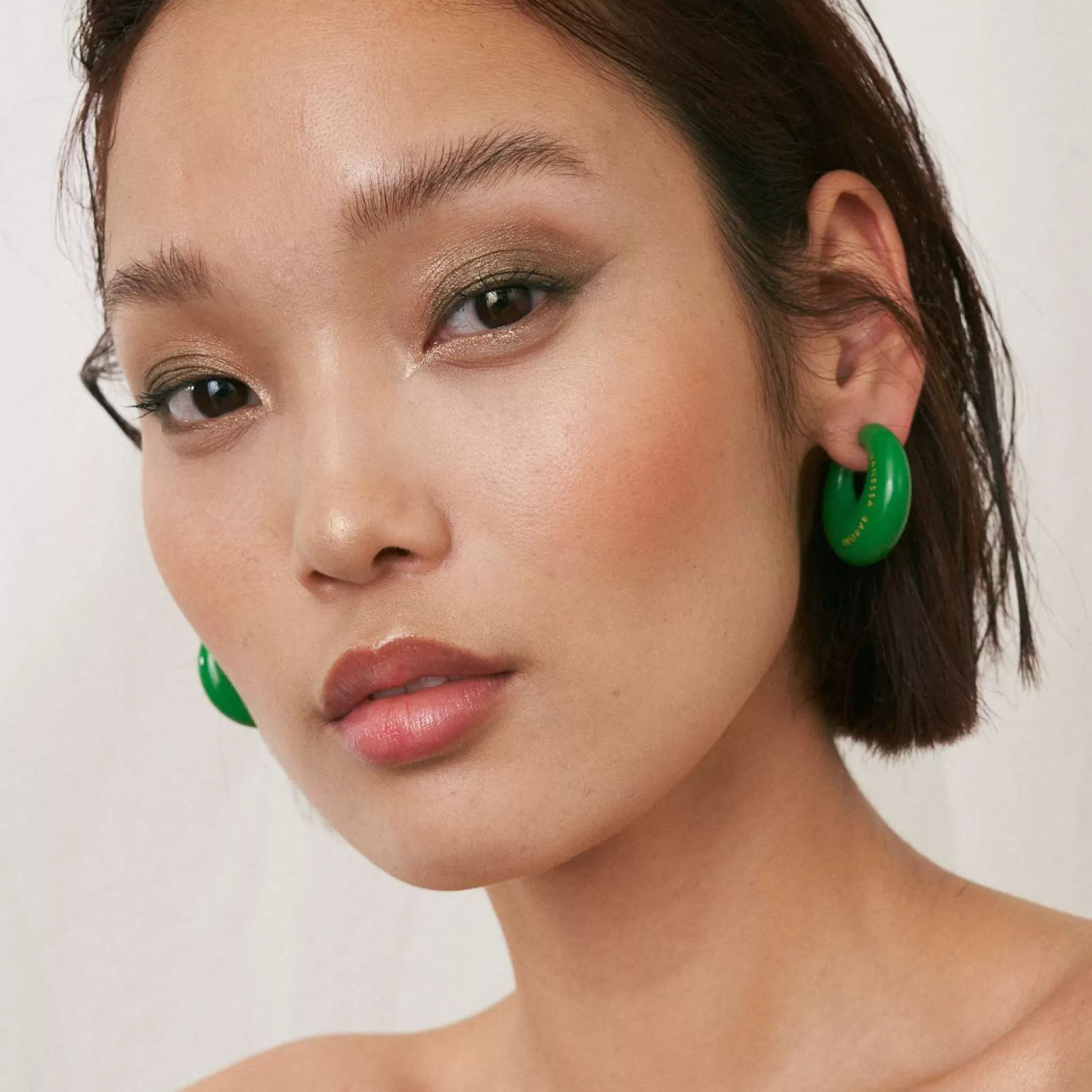 Vanessa Baroni Moon Earring Green* Boucles D Oreilles