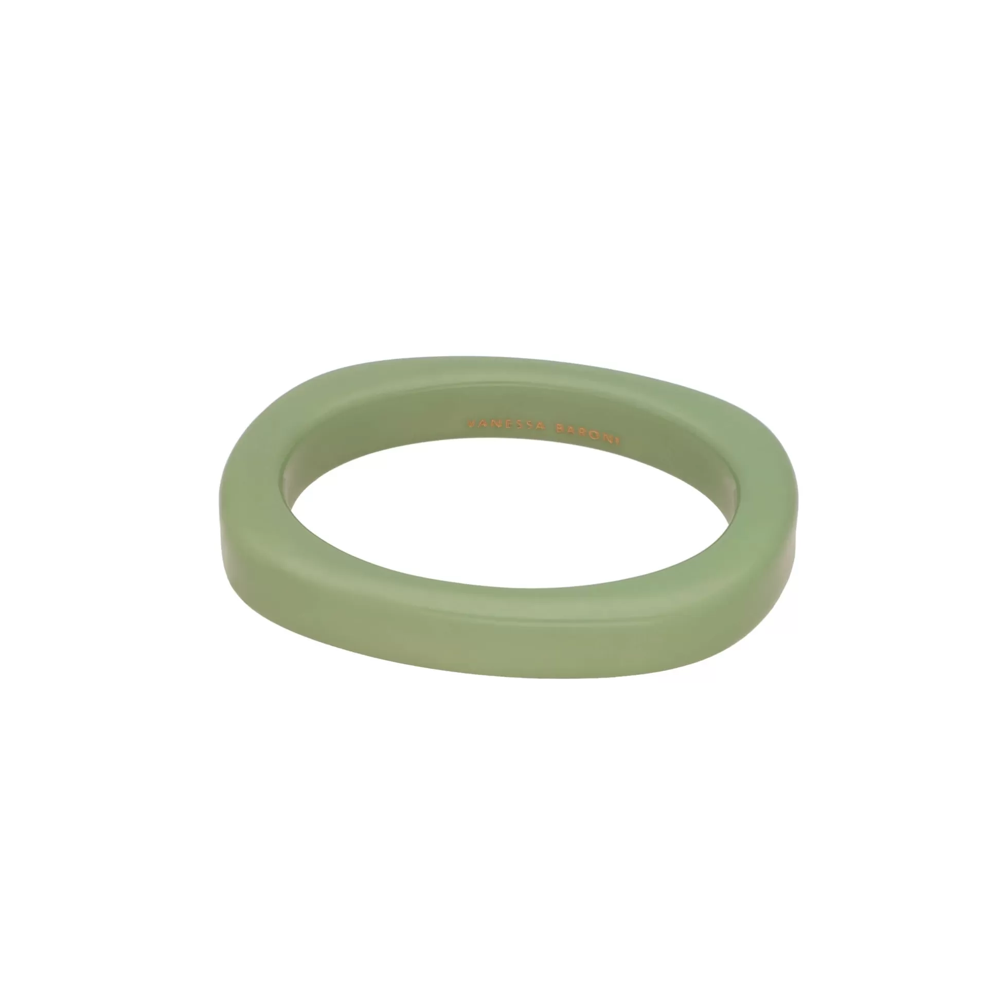 Vanessa Baroni Oval Edged Bangle Mint* Bracelets