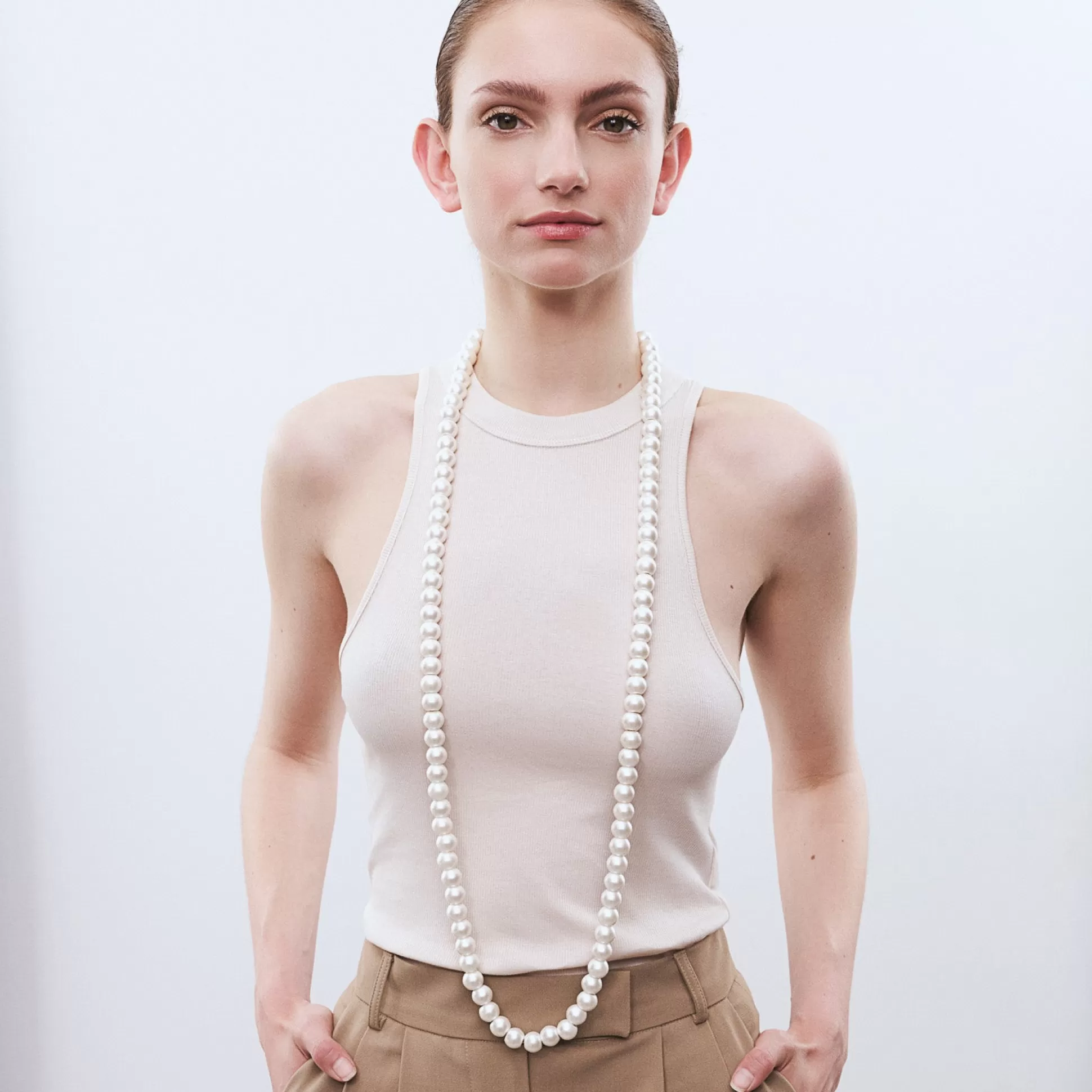 Vanessa Baroni Pearl Necklace Long Pearl* Chaines