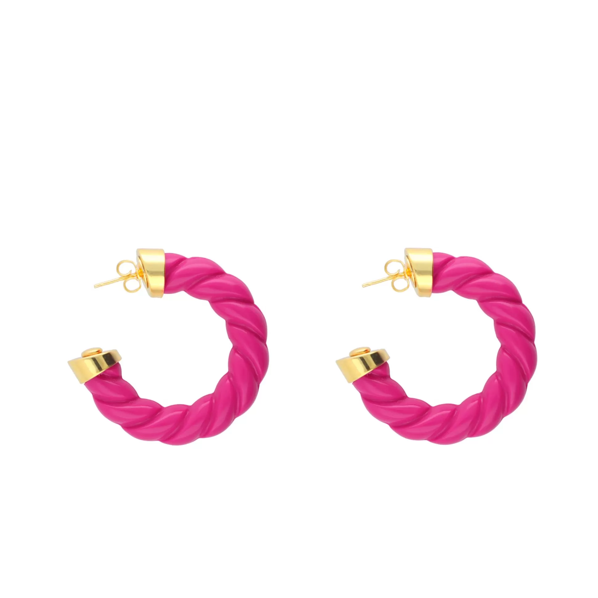 Vanessa Baroni Rope Earring Fuchsia* Boucles D Oreilles