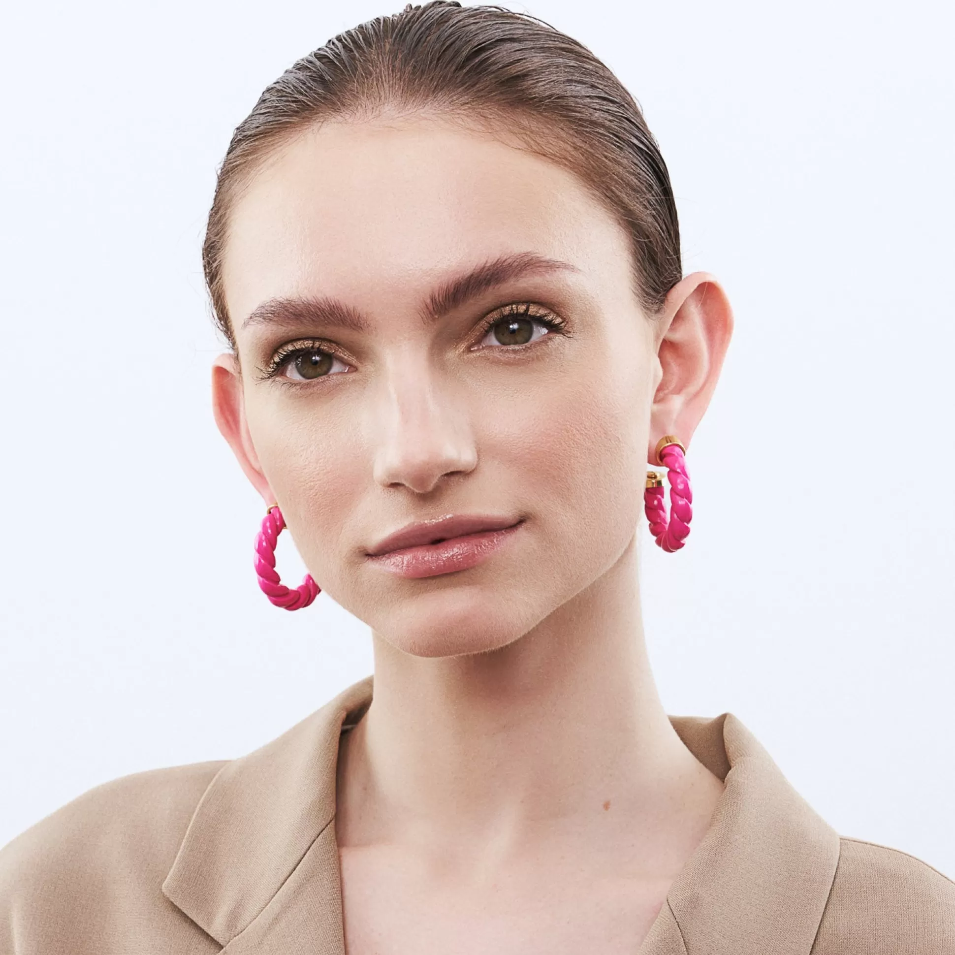 Vanessa Baroni Rope Earring Fuchsia* Boucles D Oreilles