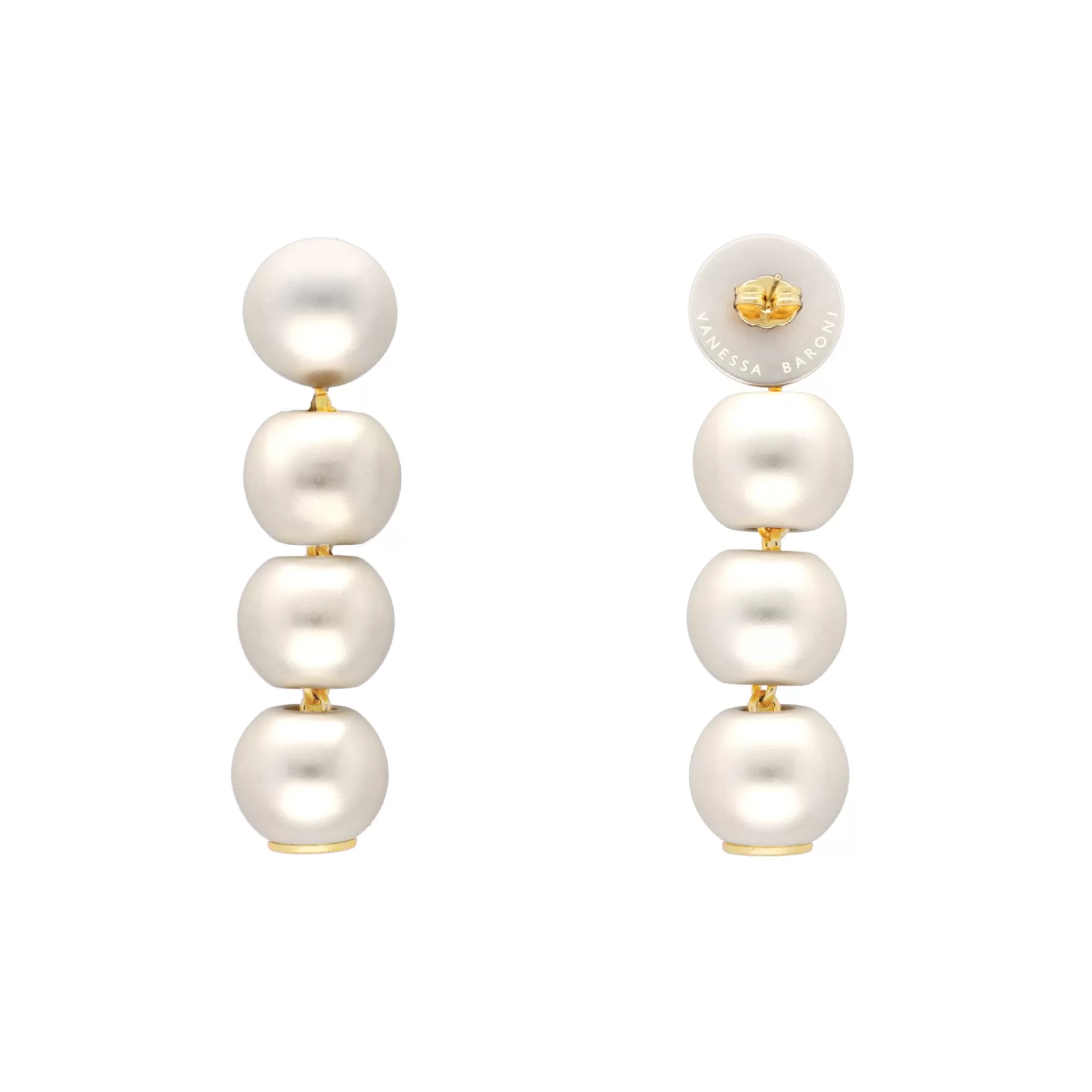 Vanessa Baroni Small Beads Earring Pearl* Boucles D Oreilles