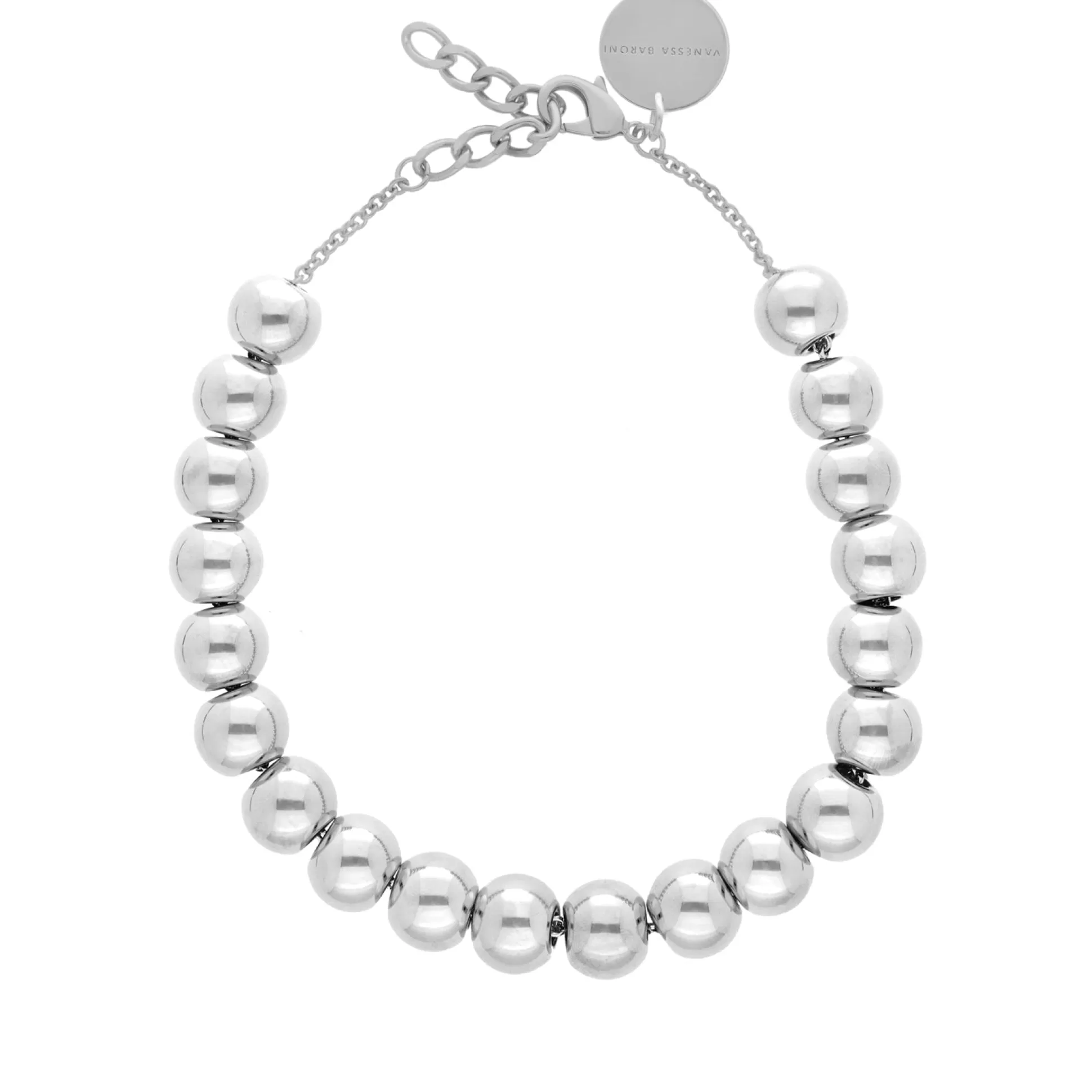 Vanessa Baroni Small Beads Necklace Short Silver* Chaines