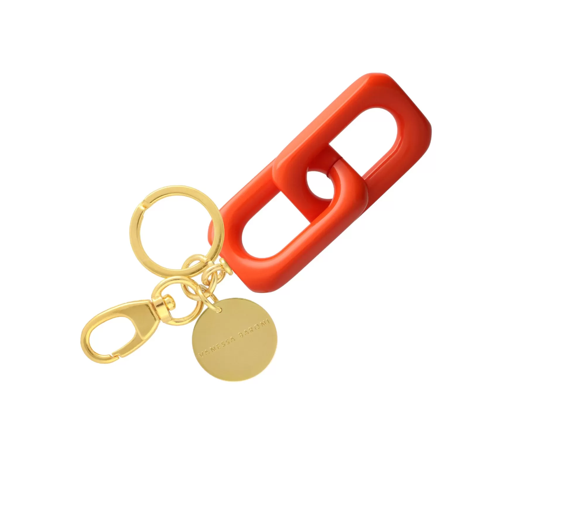 Vanessa Baroni Squared Key Ring Orange* Porte Cles