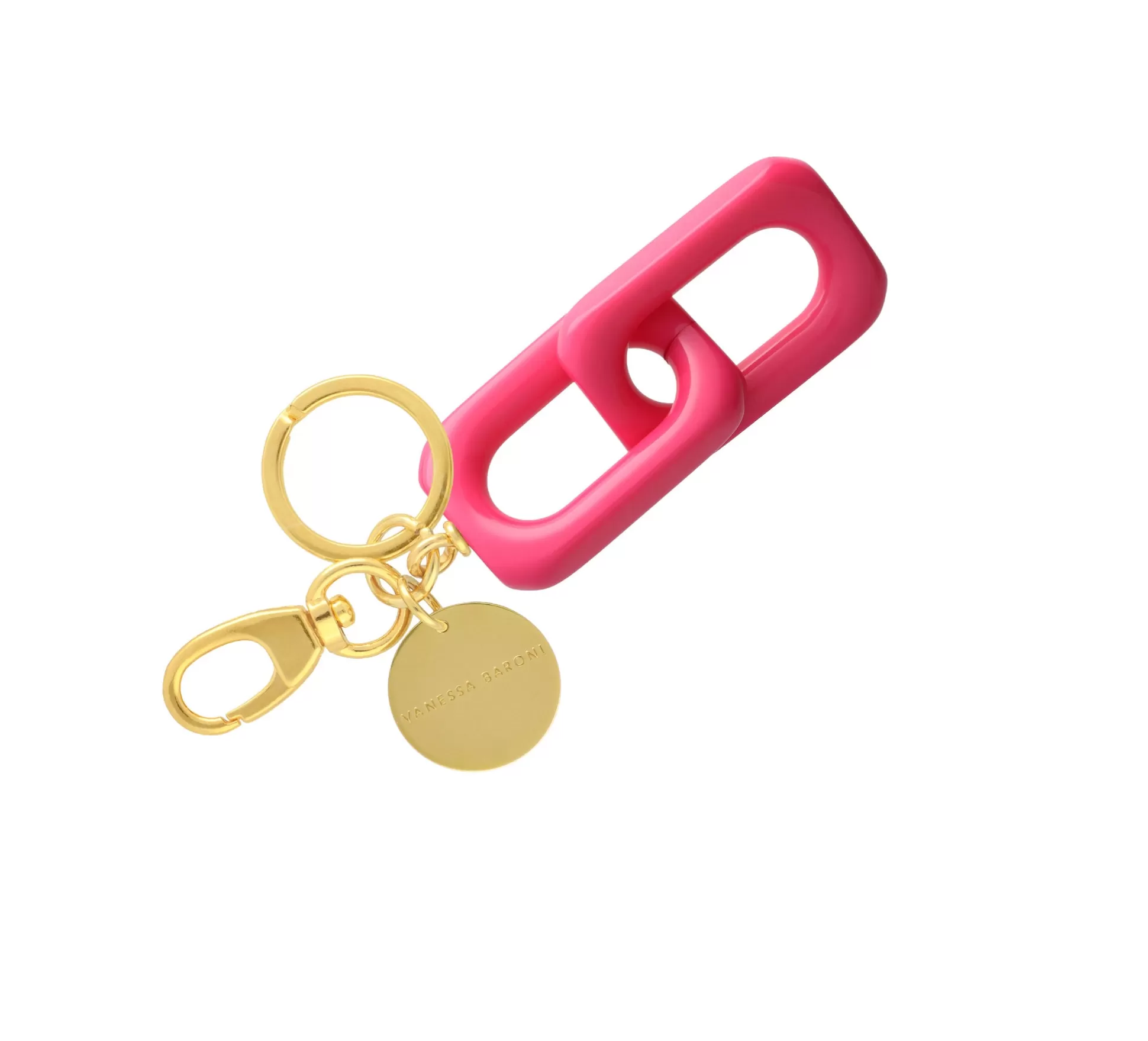 Vanessa Baroni Squared Key Ring Pink* Porte Cles